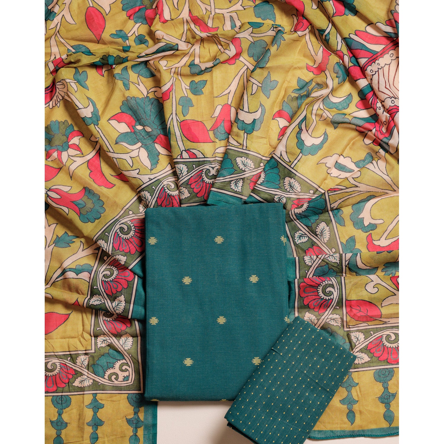 GUL RANG COTTON KALAMKARI SUIT SET