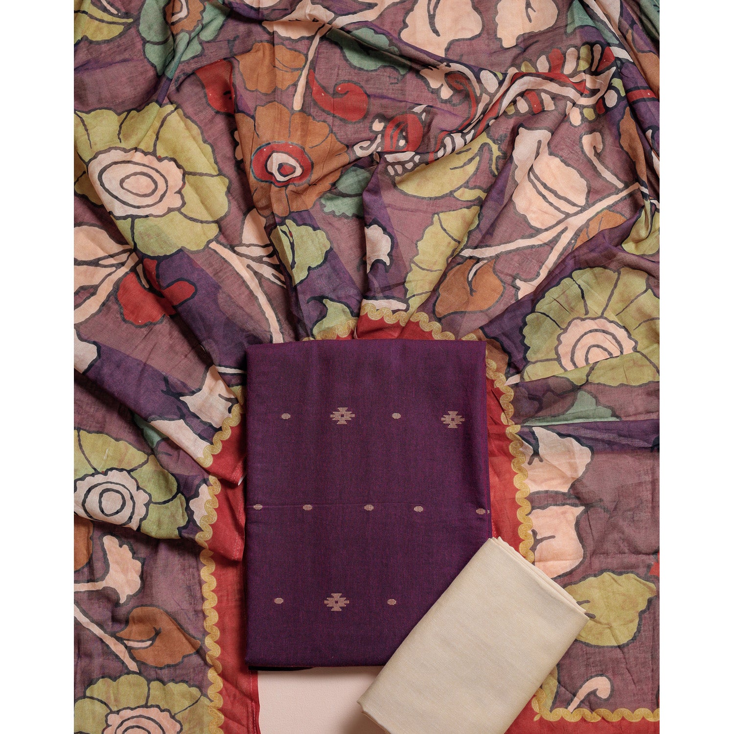 GUL RANG COTTON KALAMKARI SUIT SET