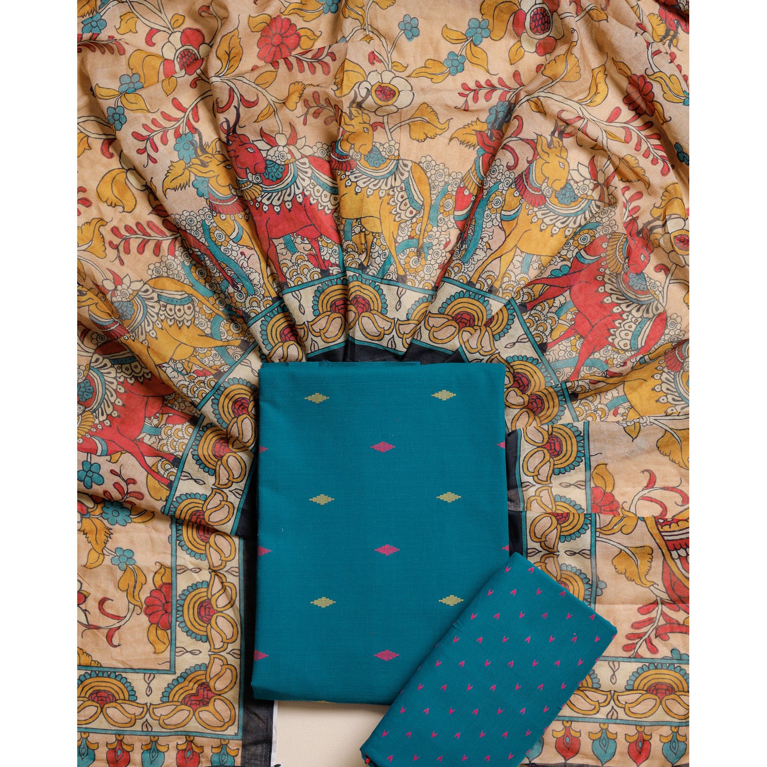 GUL RANG COTTON KALAMKARI SUIT SET