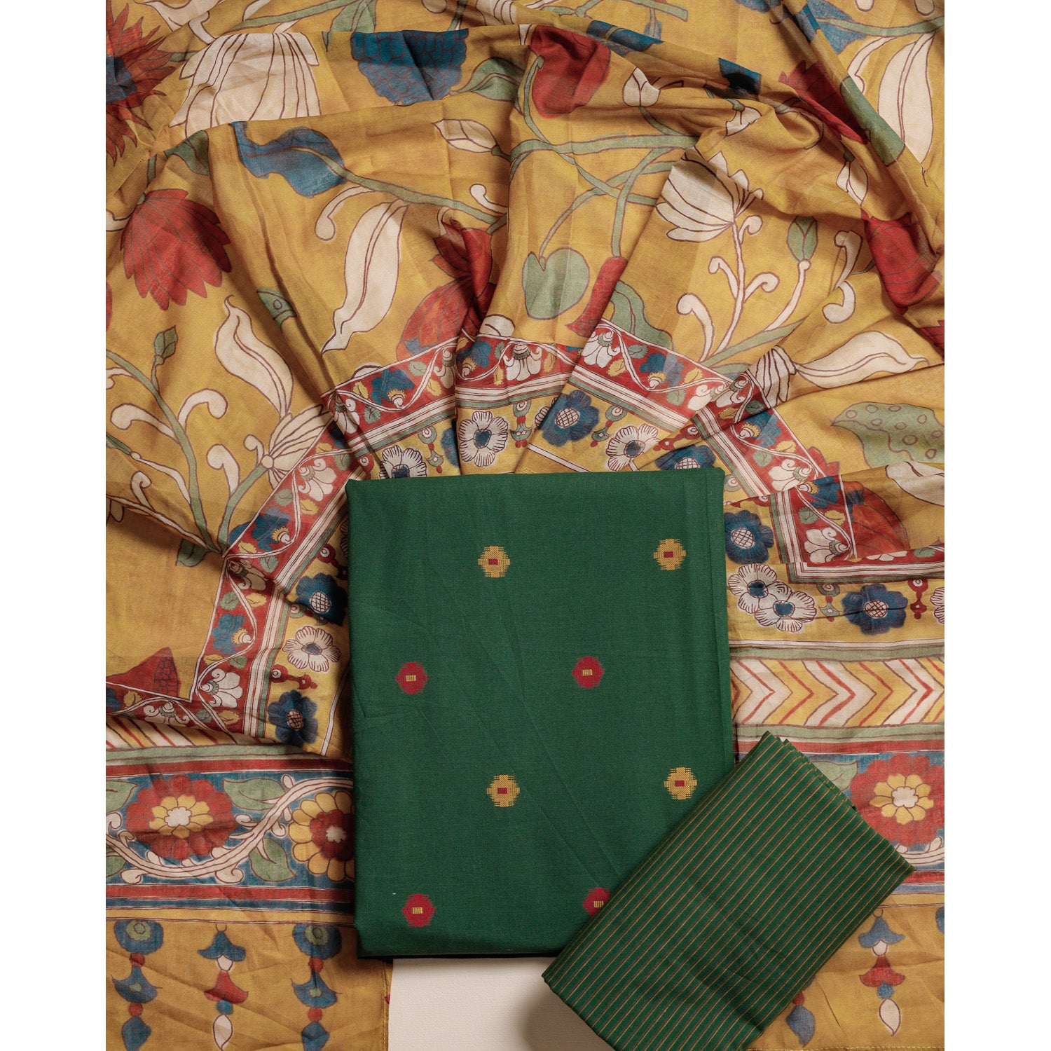 GUL RANG COTTON KALAMKARI SUIT SET