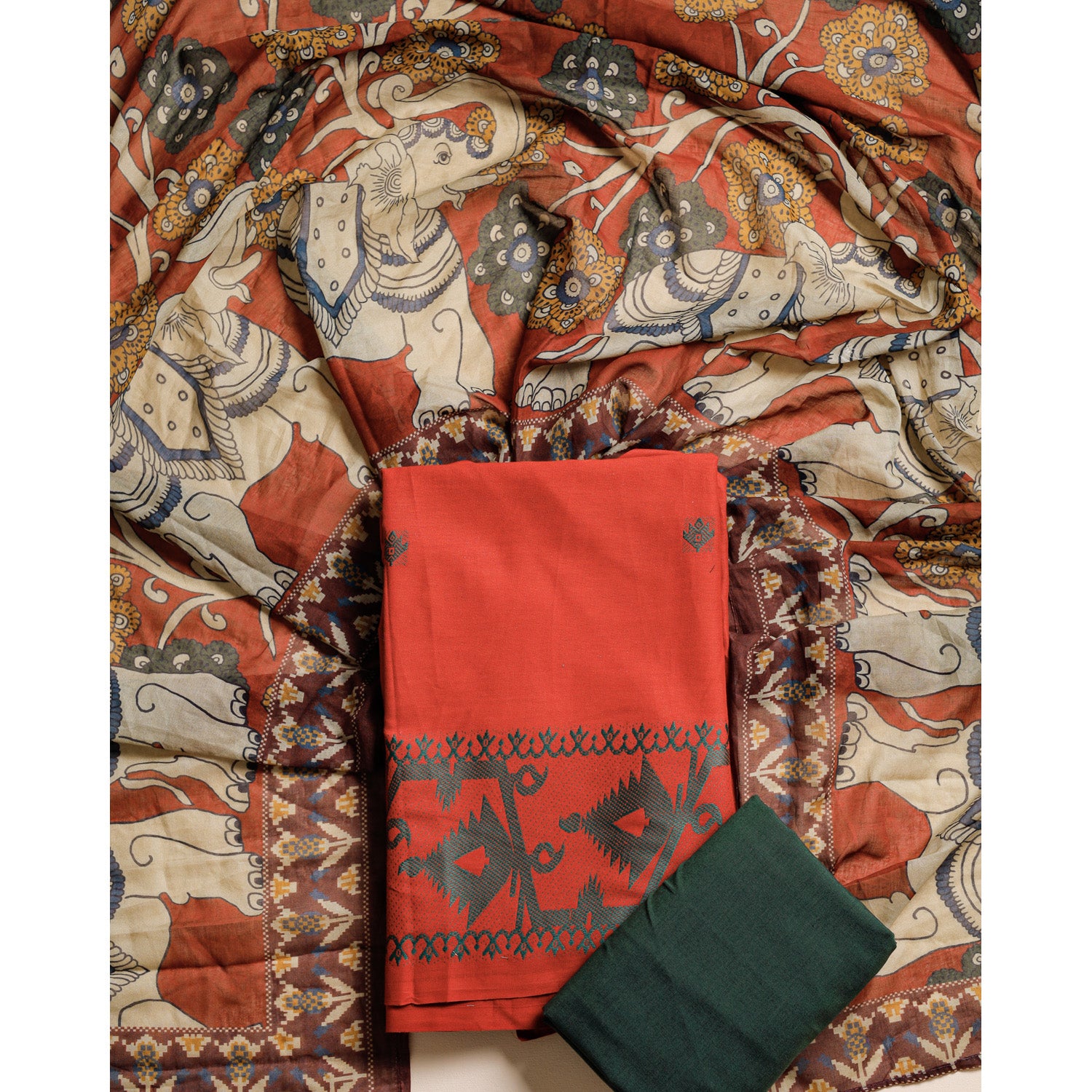 GUL RANG COTTON KALAMKARI SUIT SET