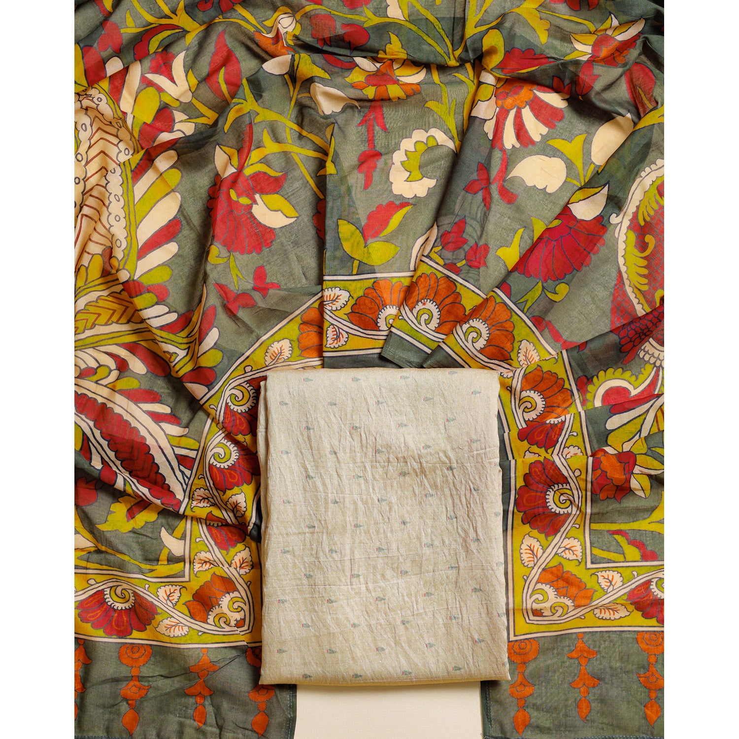 MOGRA CHANDERI 2 PIECE SET