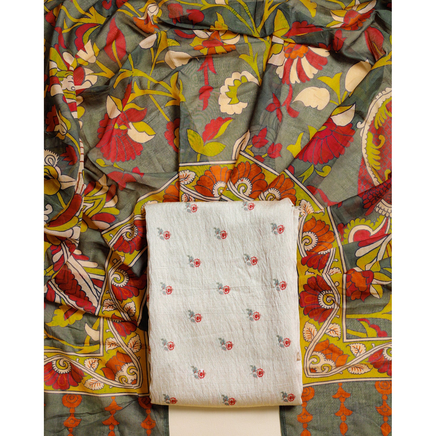 MOGRA CHANDERI 2 PIECE SET