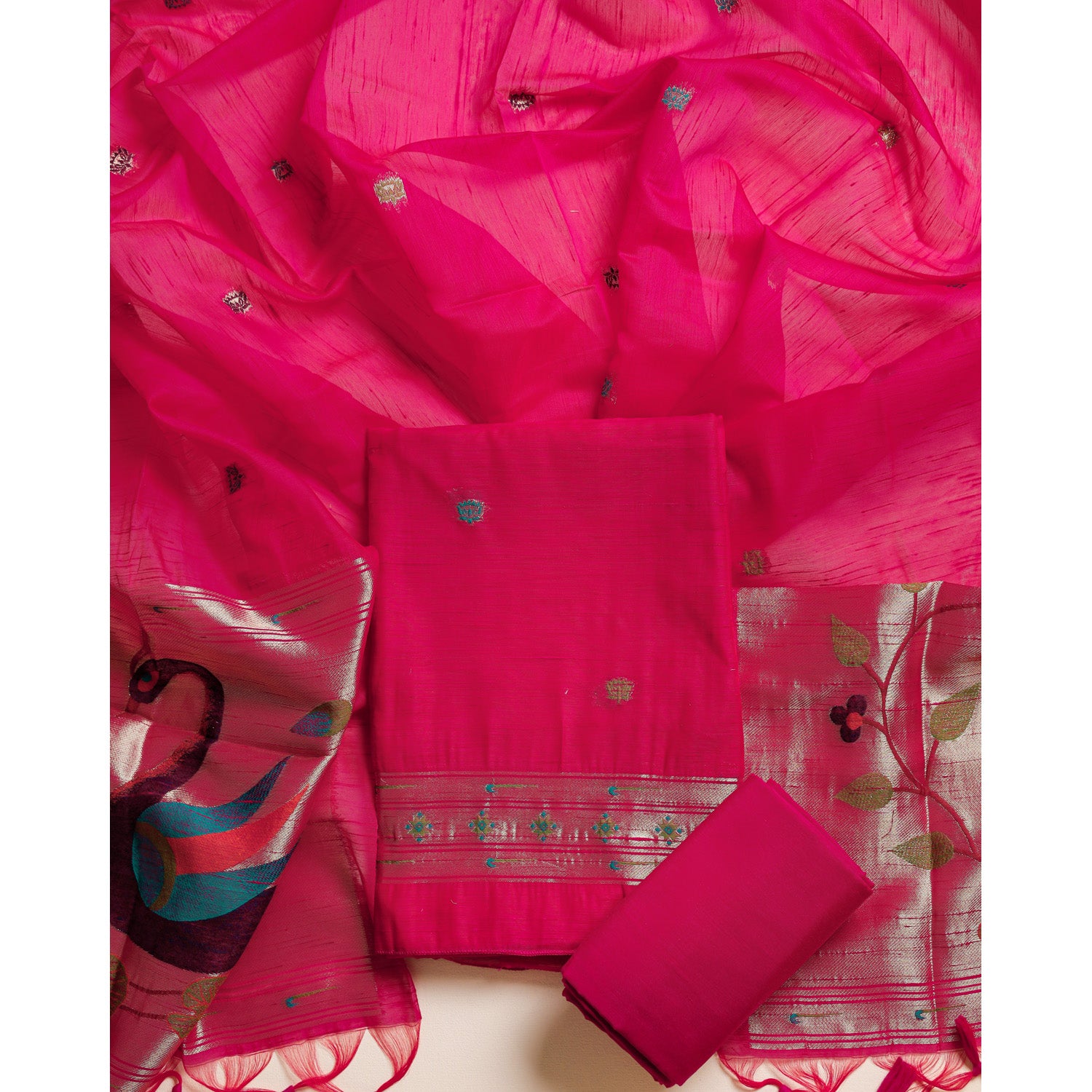 MUGA SILK PAITHANI SUIT SET