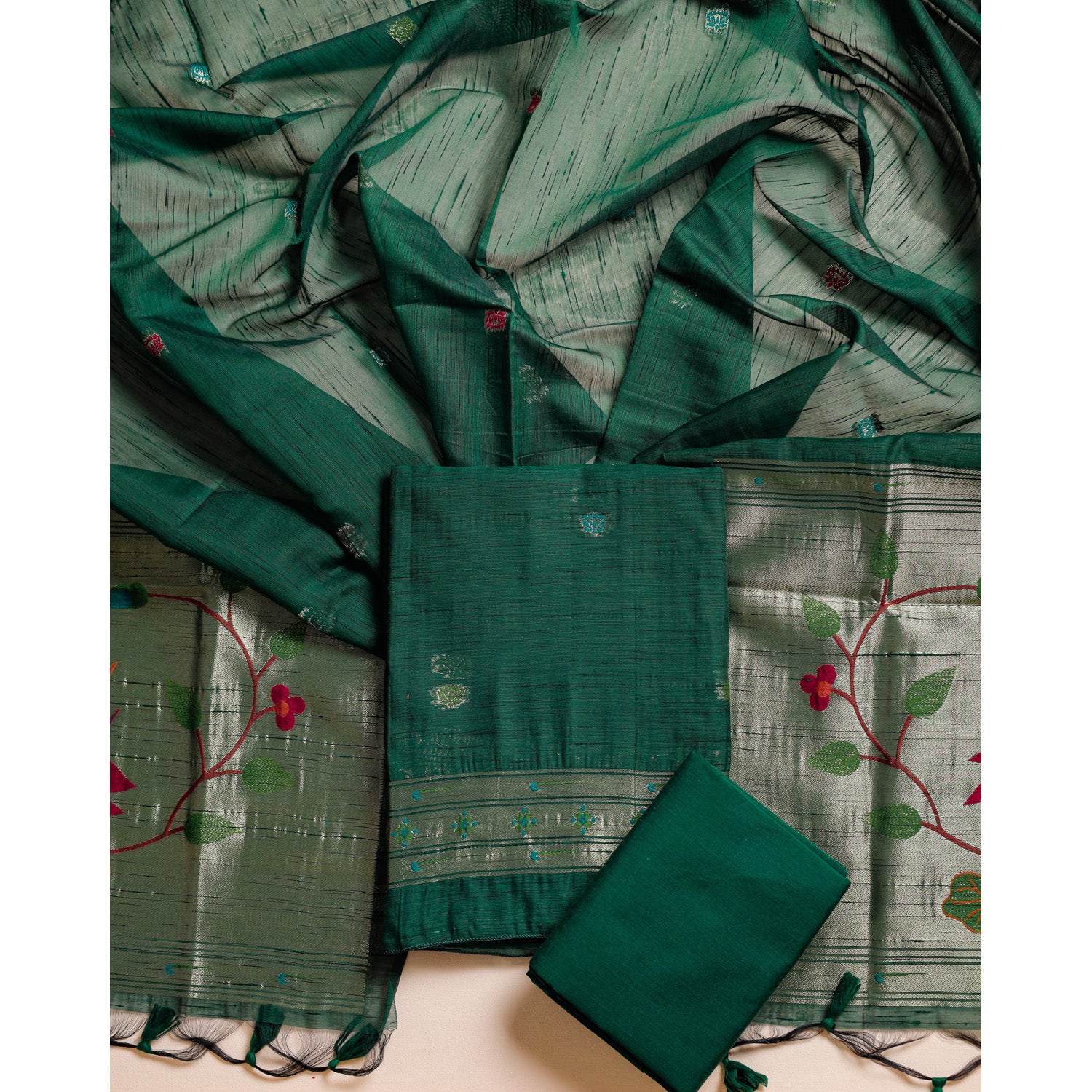 MUGA SILK PAITHANI SUIT SET