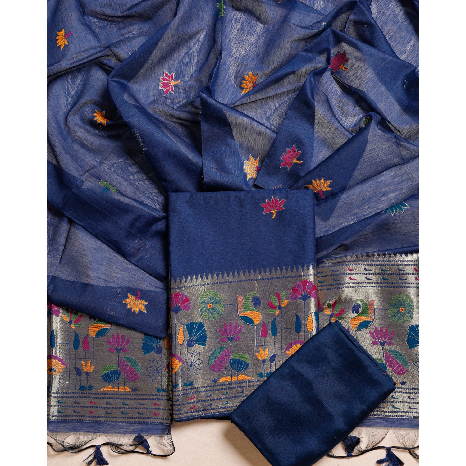 MUGA SILK PAITHANI SUIT SET