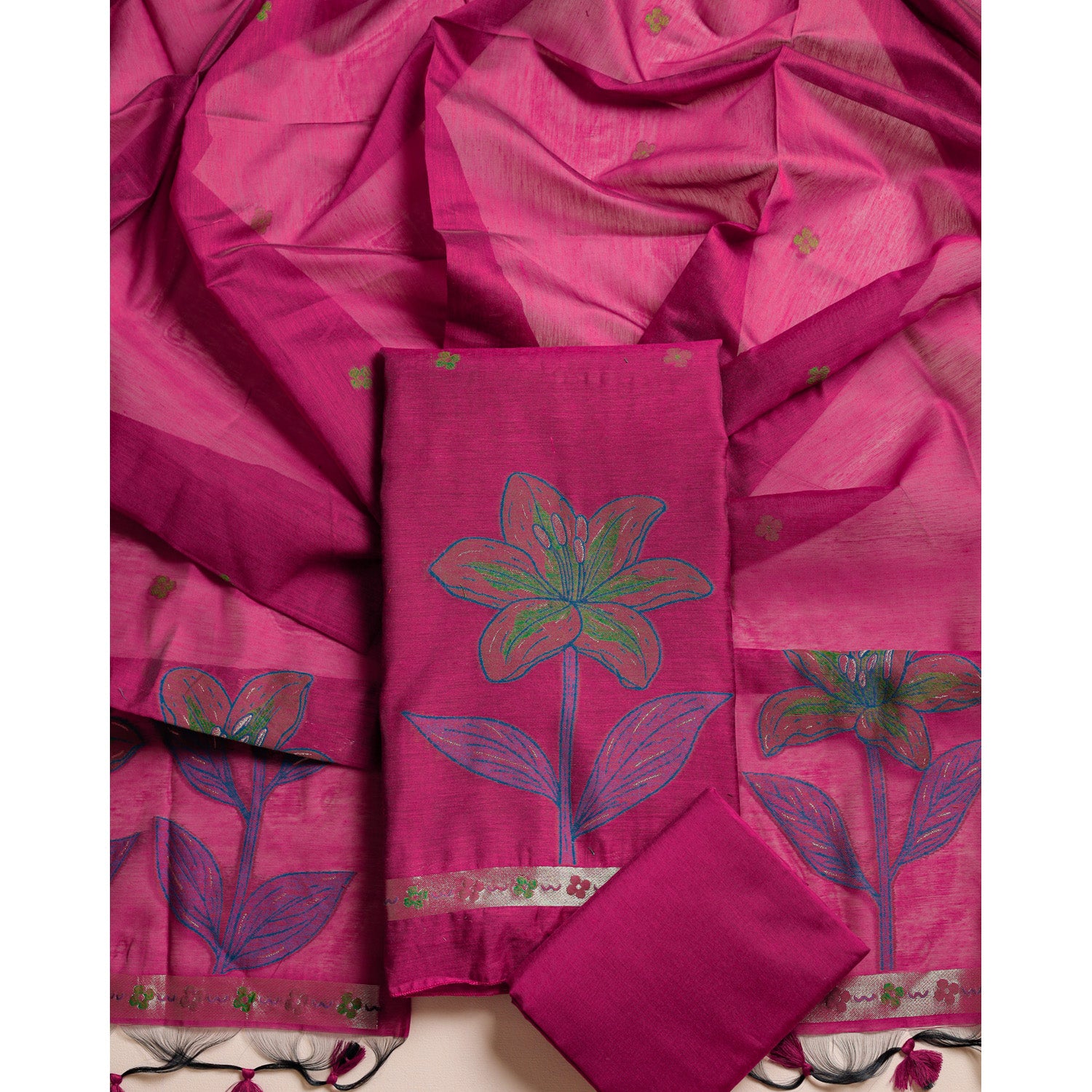 MUGA SILK PAITHANI SUIT SET