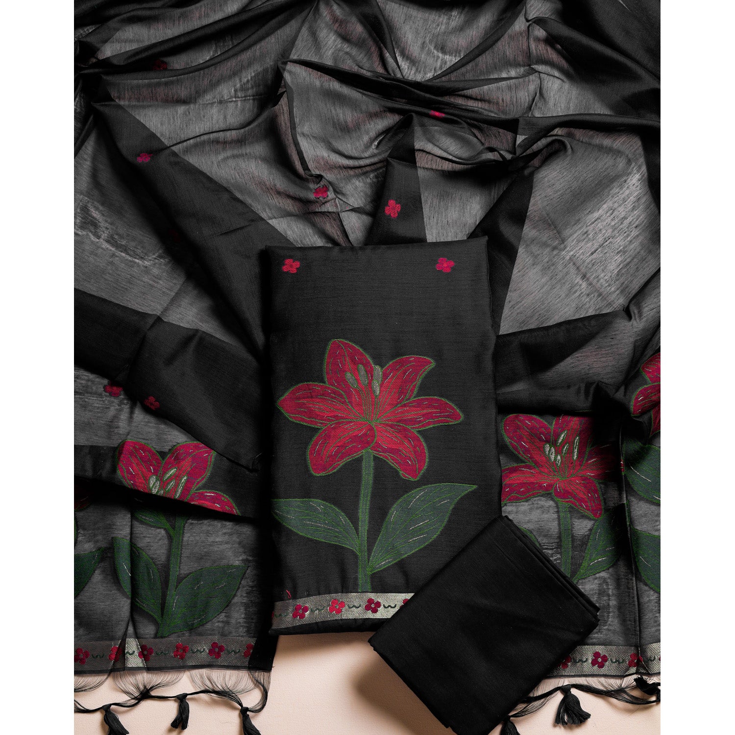 MUGA SILK PAITHANI SUIT SET