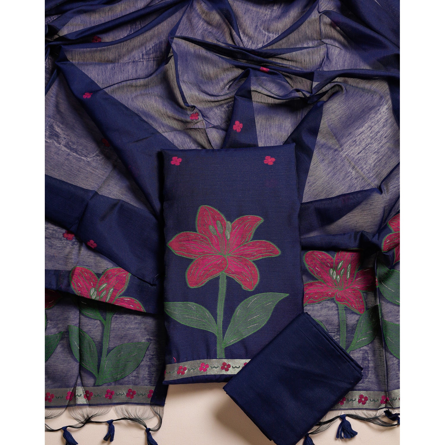 MUGA SILK PAITHANI SUIT SET