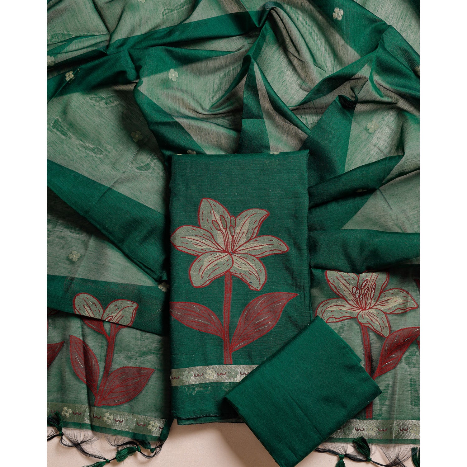 MUGA SILK PAITHANI SUIT SET