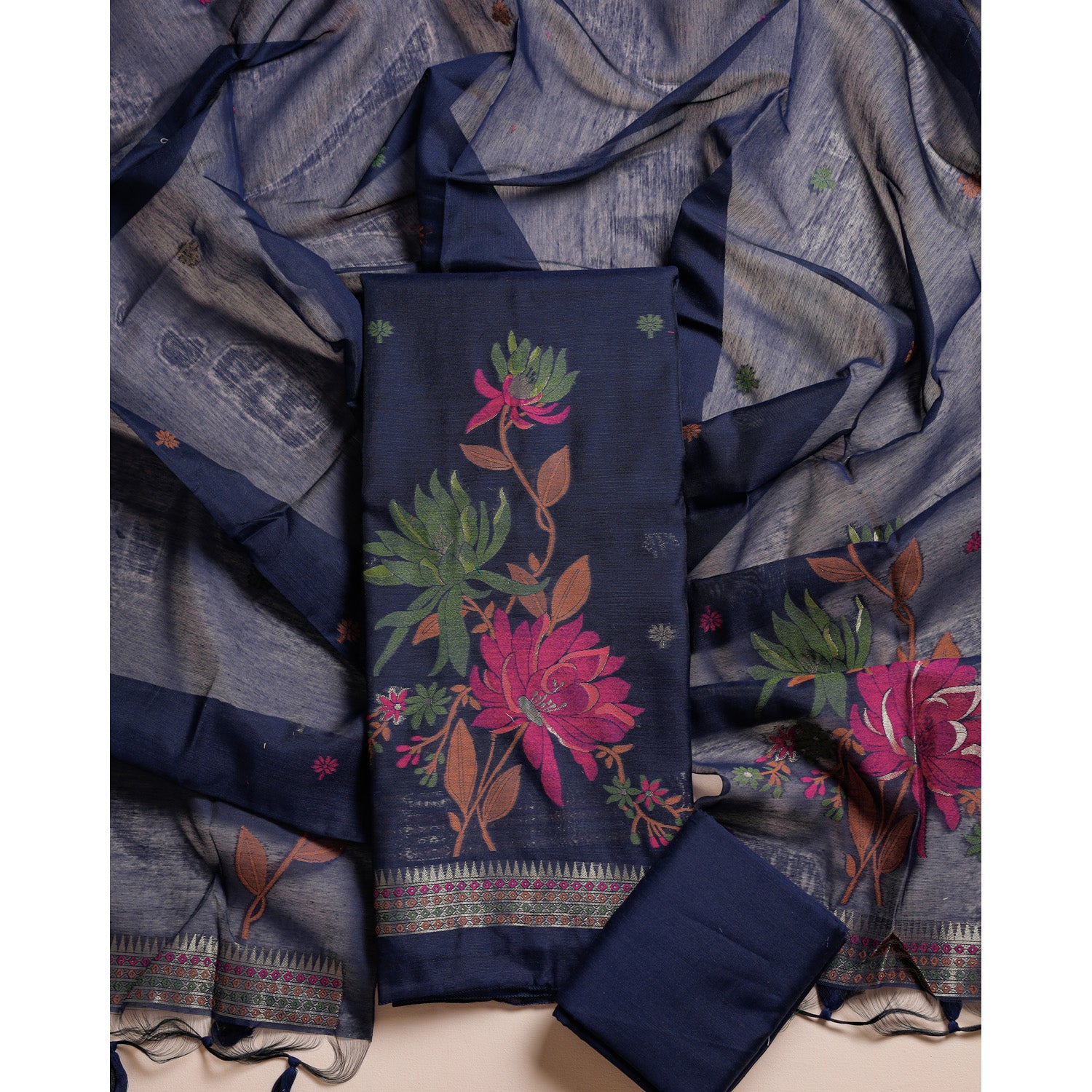 MUGA SILK PAITHANI SUIT SET