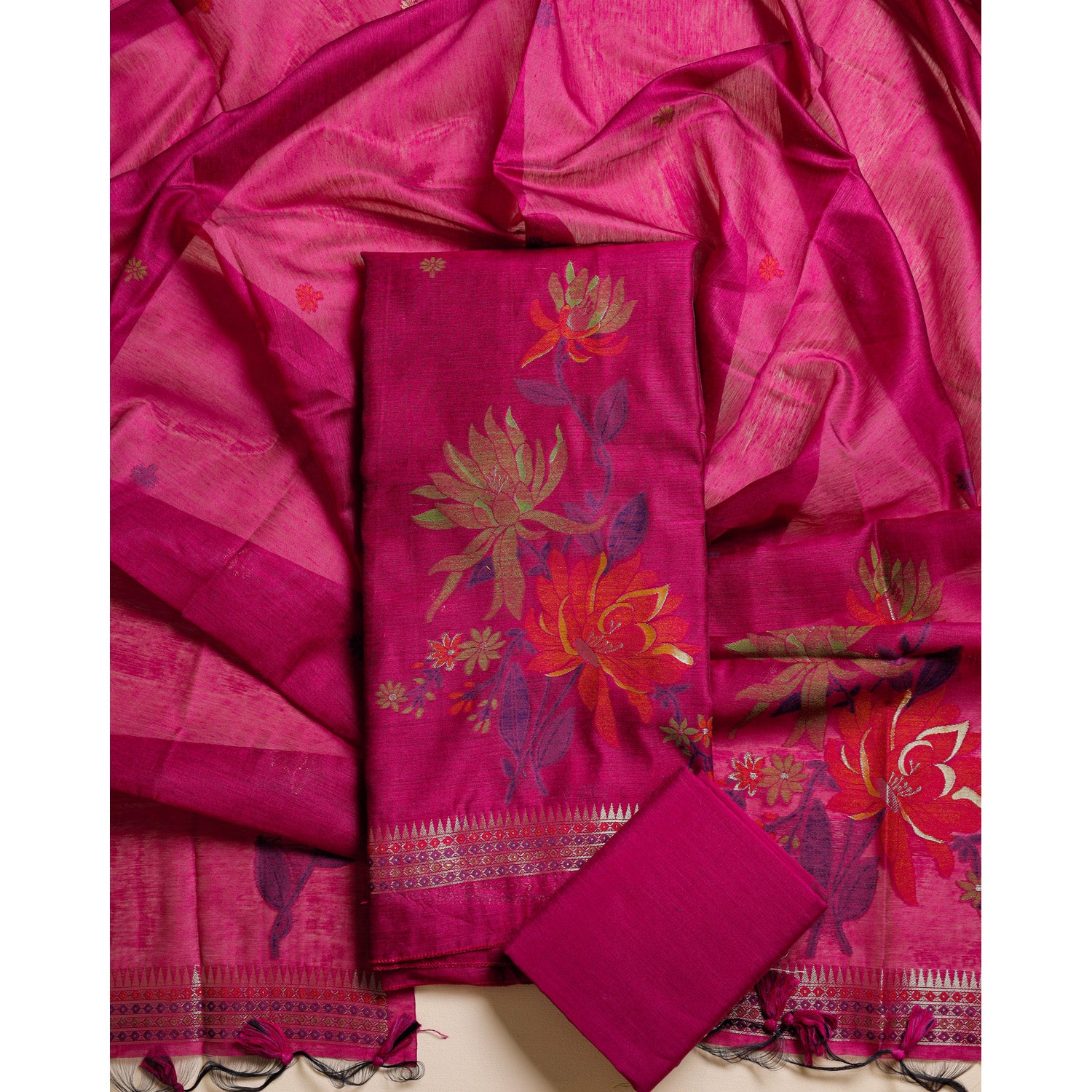 MUGA SILK PAITHANI SUIT SET