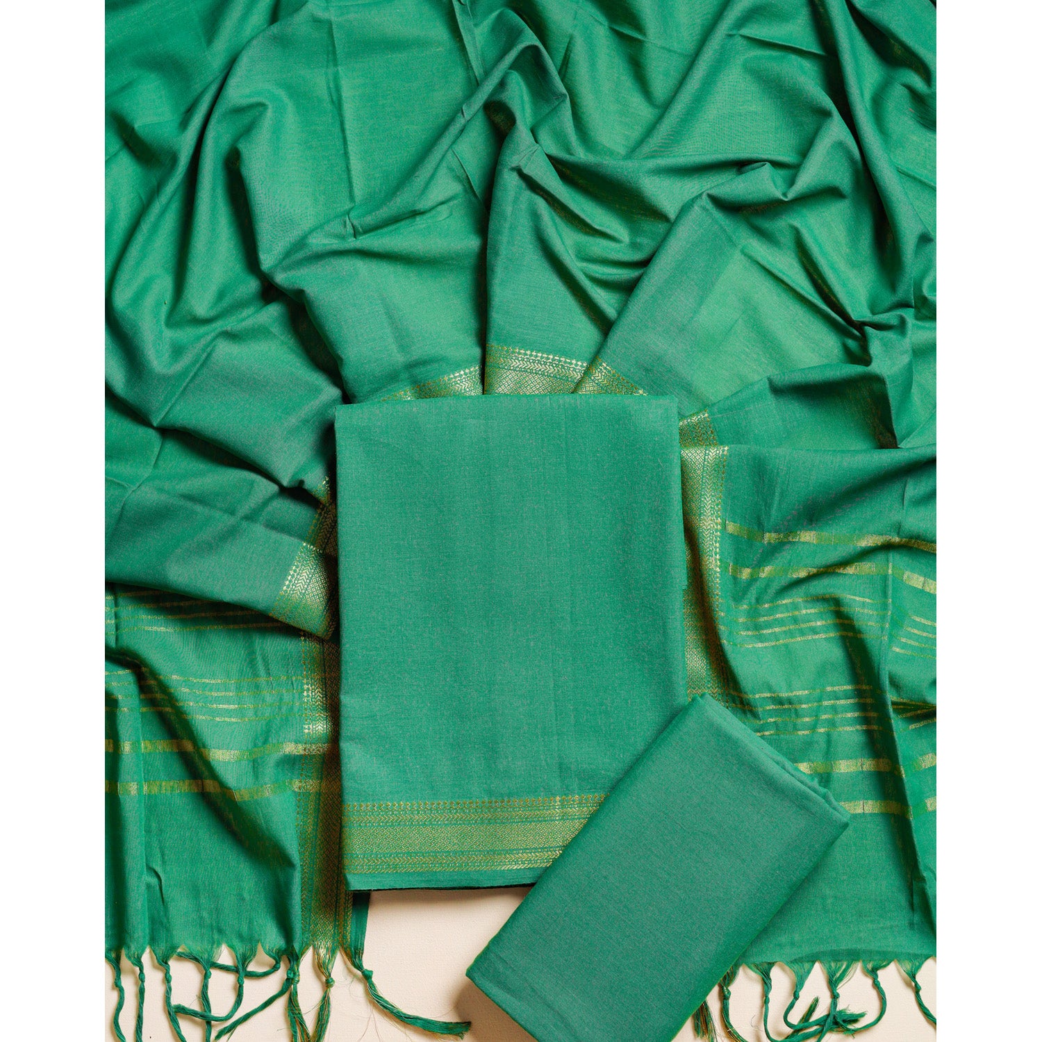 PURE COTTON HANDLOOM MANGALGIRI SUIT SET