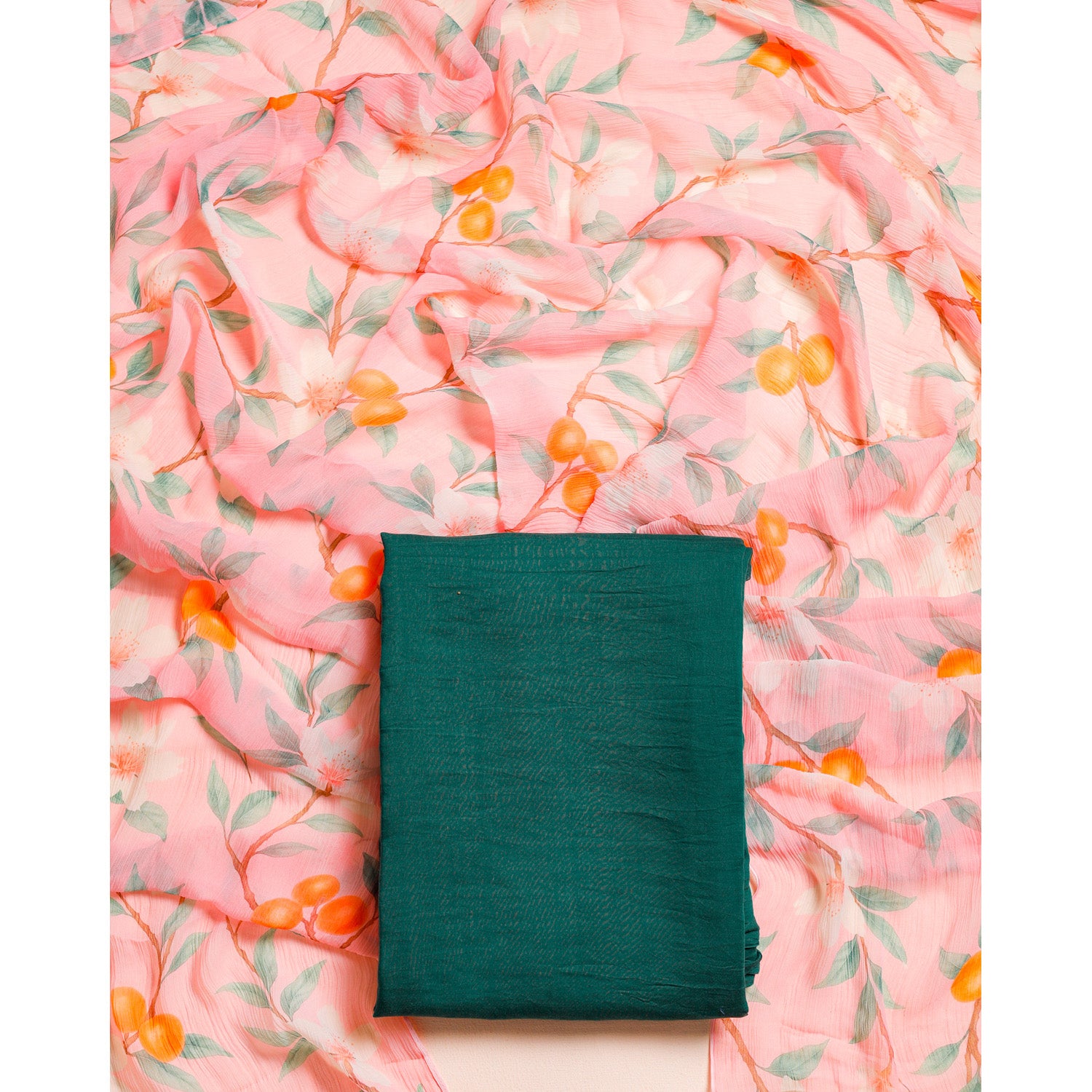 PURE MALAI CHANDERI 2 PIECE SET