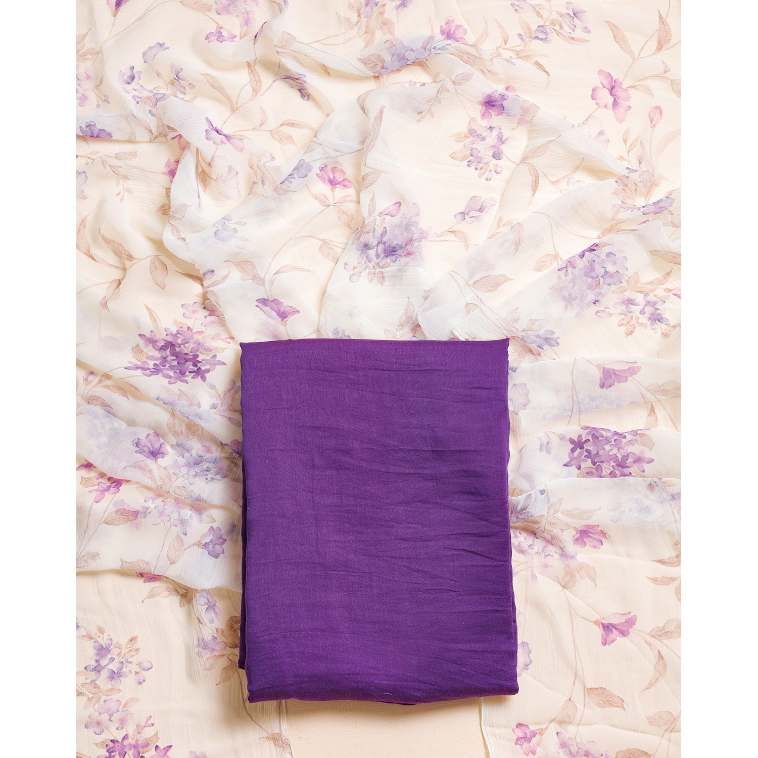 PURE MALAI CHANDERI 2 PIECE SET
