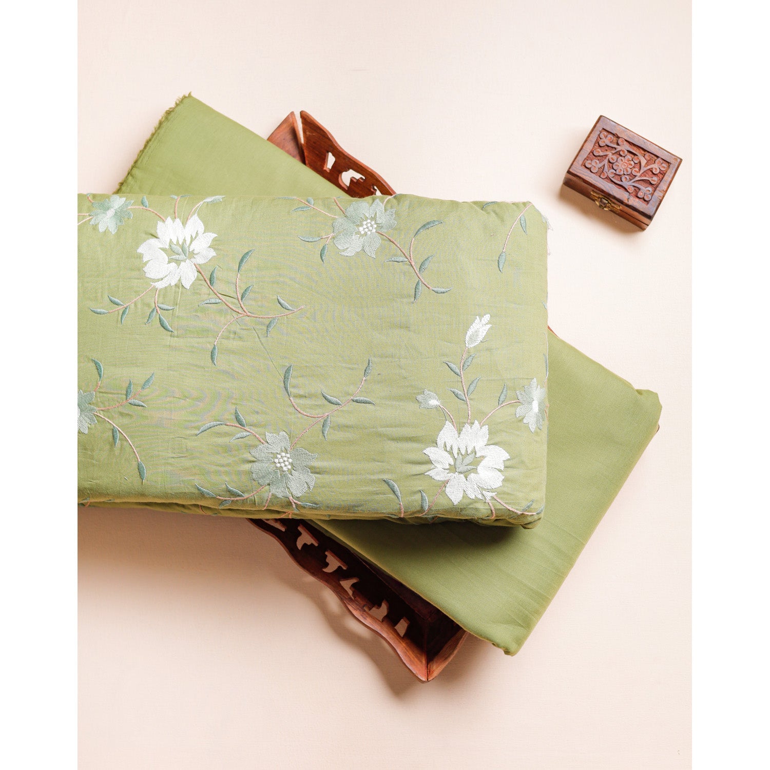 CHANDERI EMBROIDERED & PLAIN FABRICS