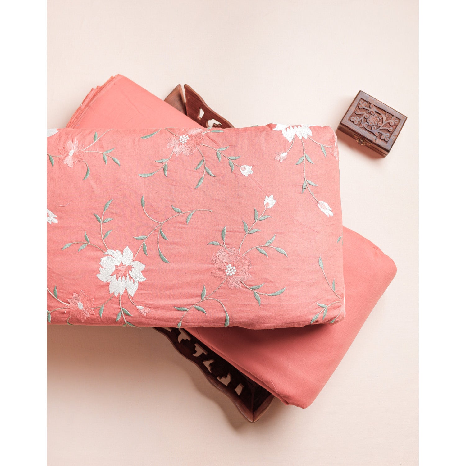 CHANDERI EMBROIDERED & PLAIN FABRICS