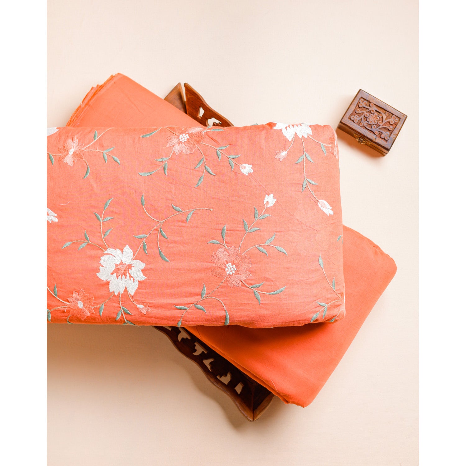 CHANDERI EMBROIDERED & PLAIN FABRICS