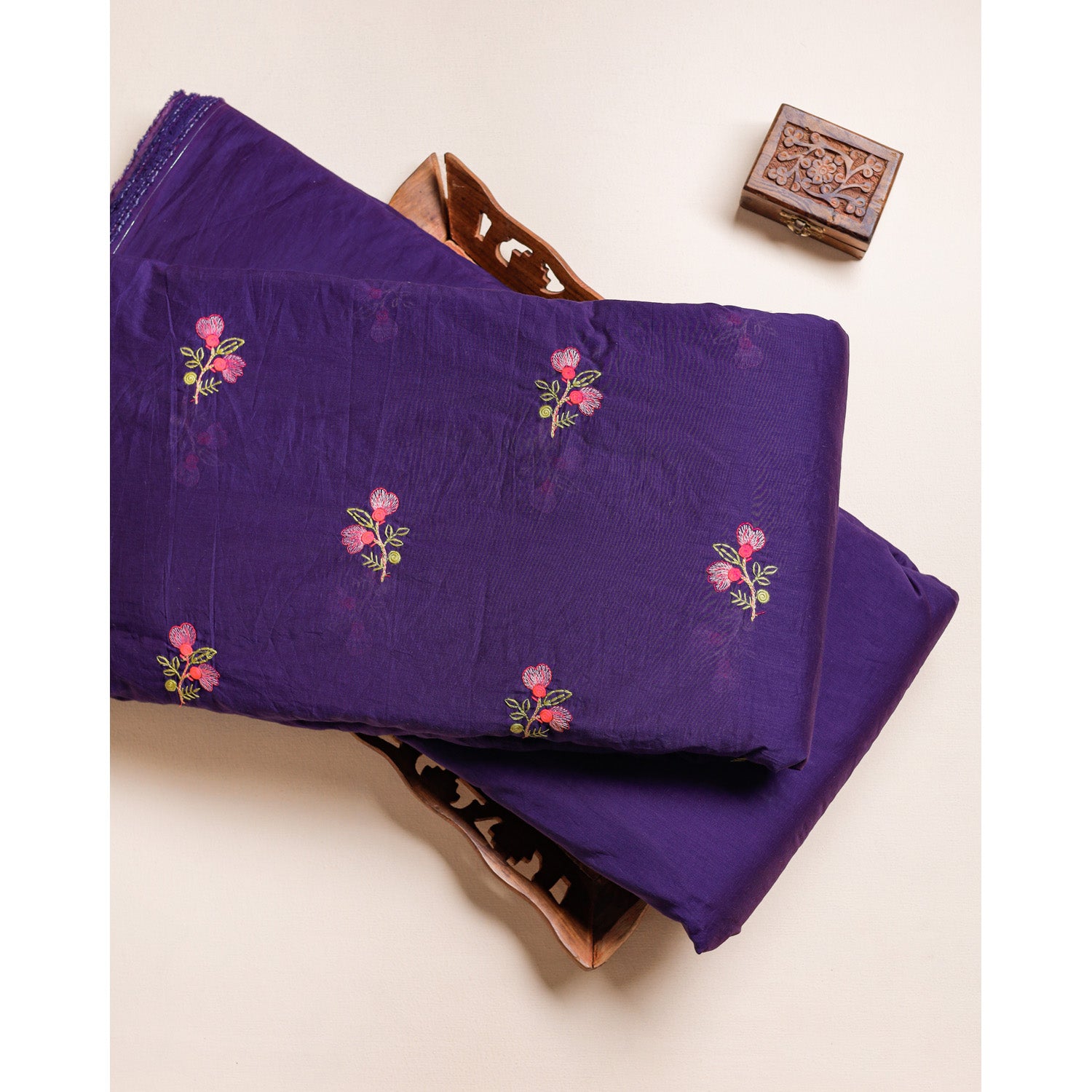 CHANDERI EMBROIDERED & PLAIN FABRICS