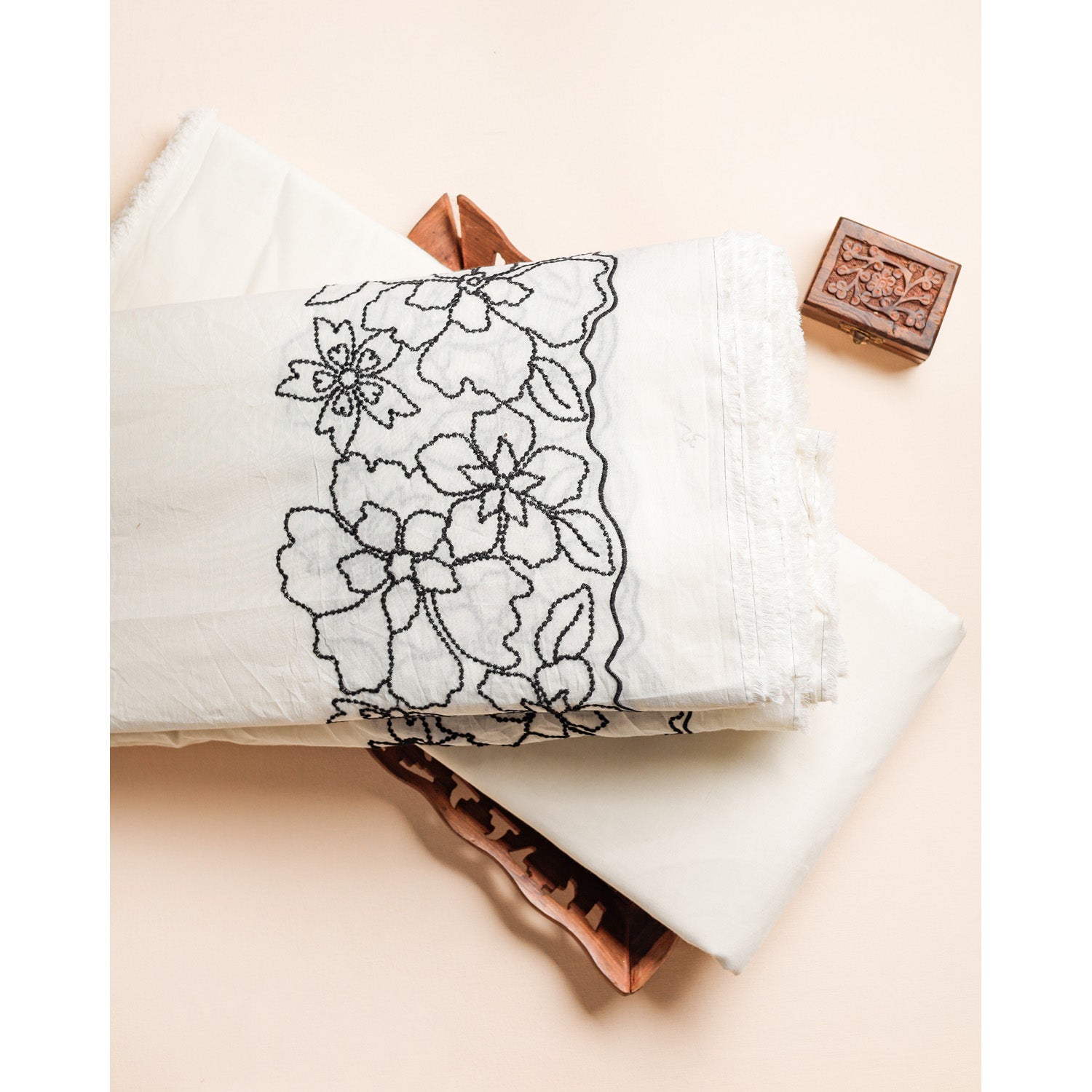 CHANDERI EMBROIDERED & PLAIN FABRICS