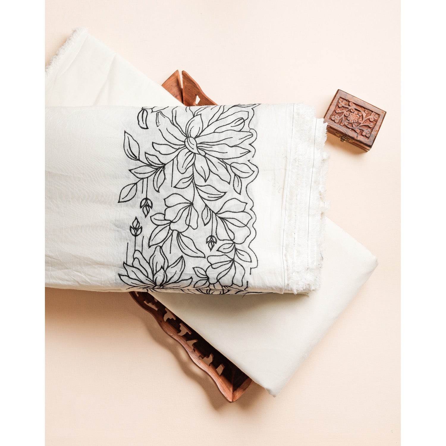 CHANDERI EMBROIDERED & PLAIN FABRICS