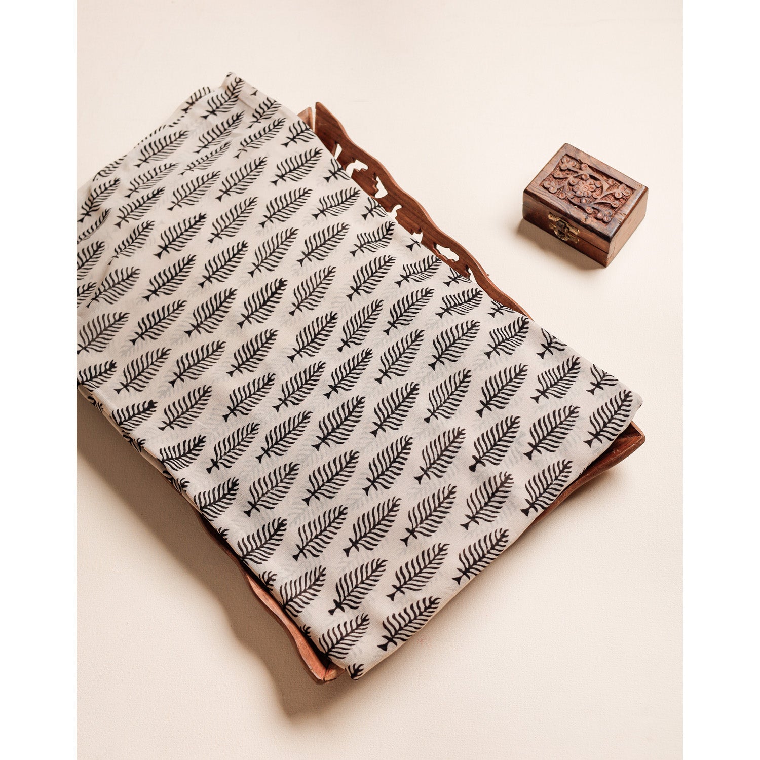 PURE GEORGETTE BAGRU HANDBLOCK PRINTED FABRIC