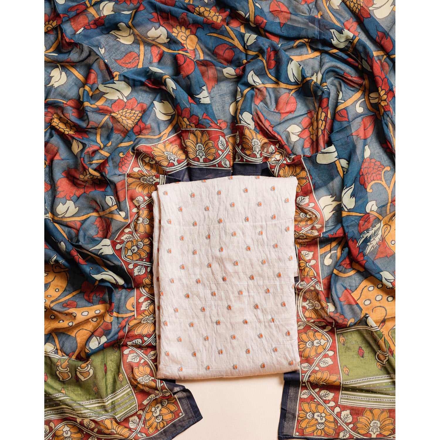 MOGRA CHANDERI 2 PIECE SET