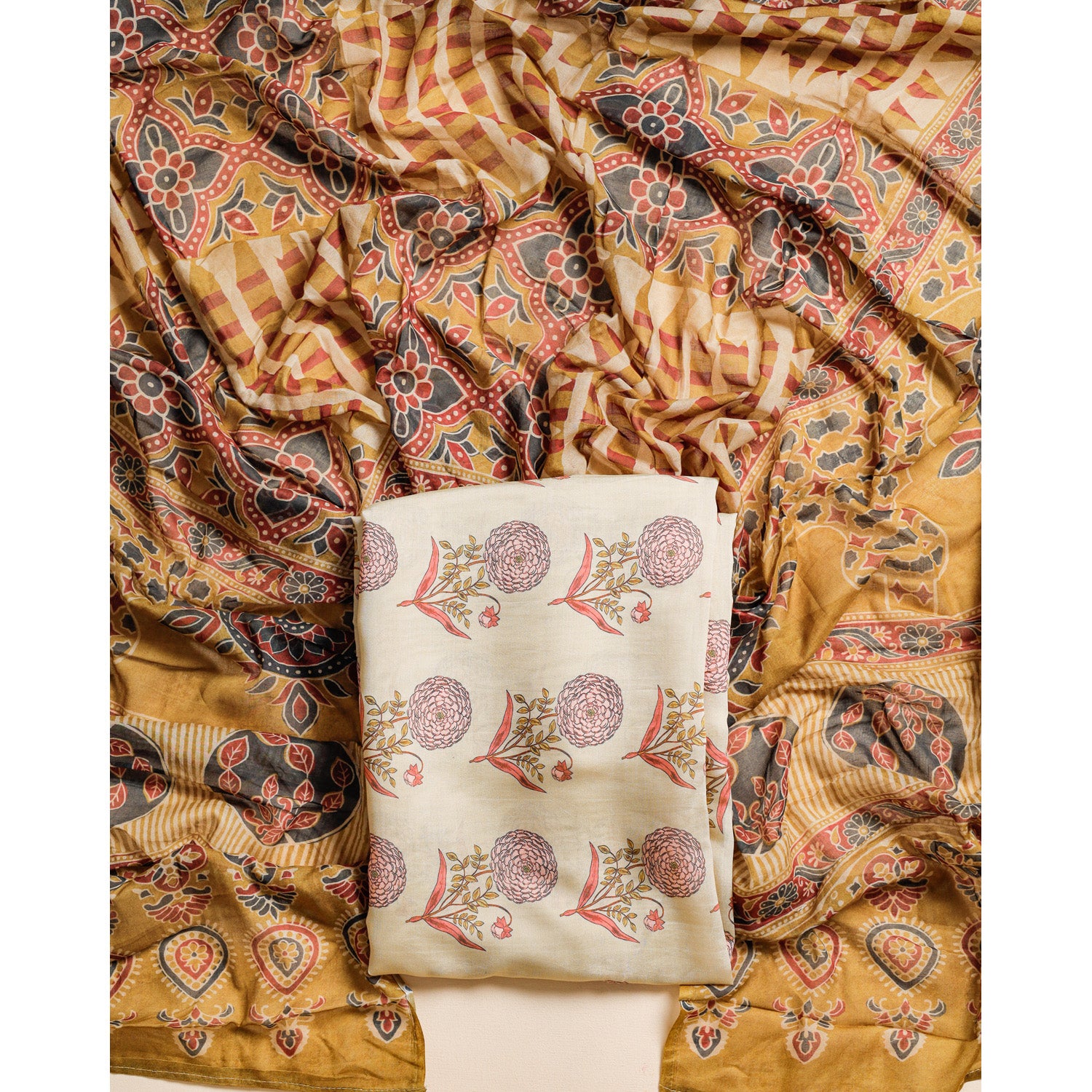 MOGRA CHANDERI 2 PIECE SET