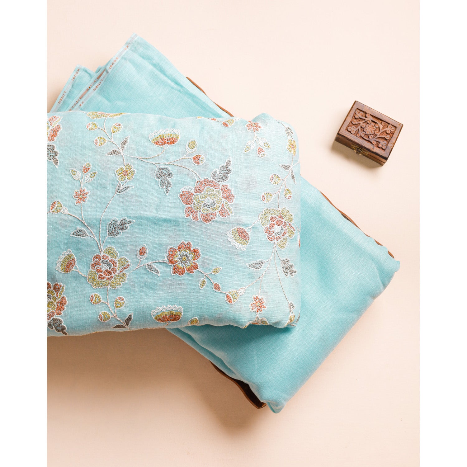 COTTON LINEN EMBROIDERED & PLAIN FABRICS