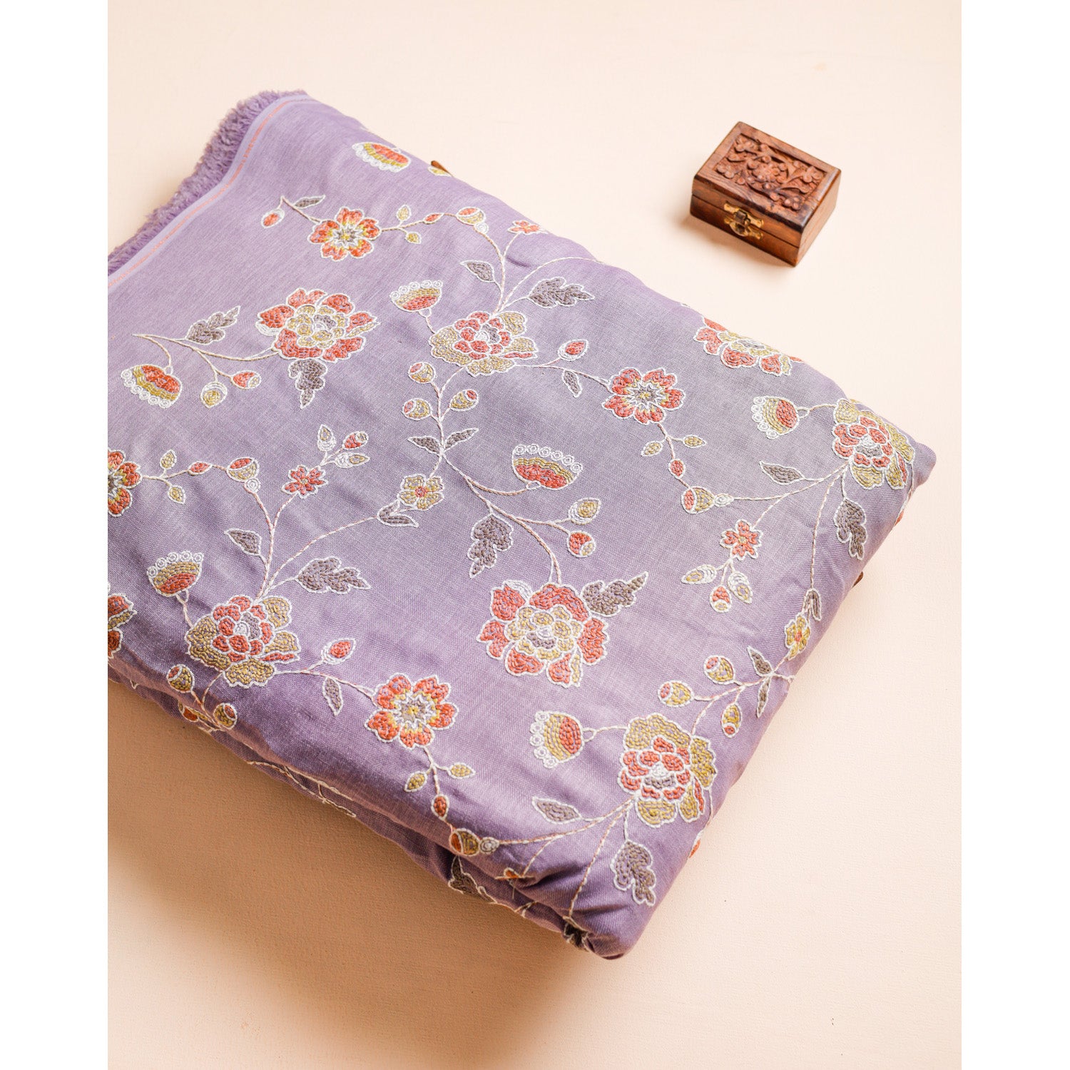 COTTON LINEN EMBROIDERED FABRIC