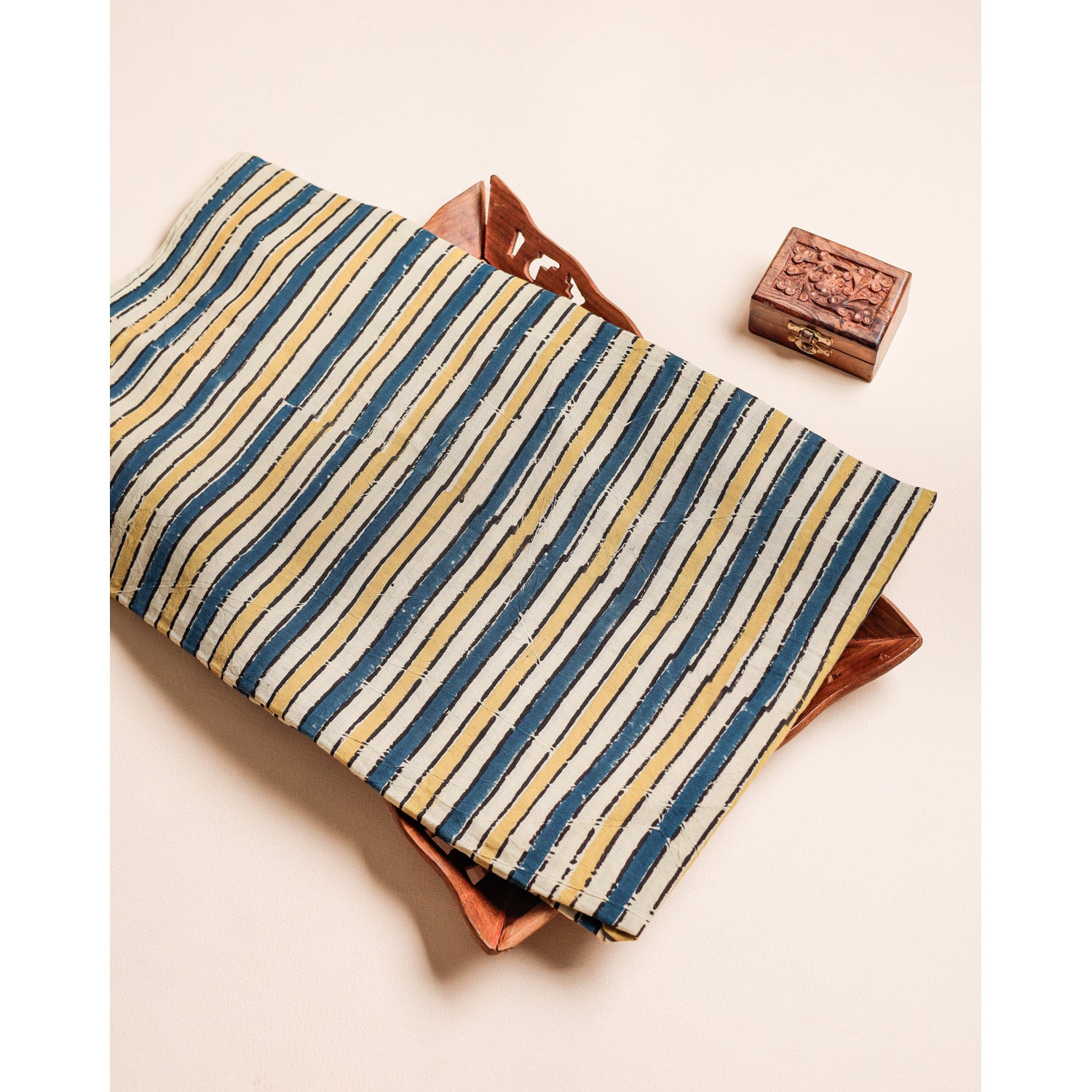 PURE COTTON BLOCK PRINTED AJRAKH FABRIC