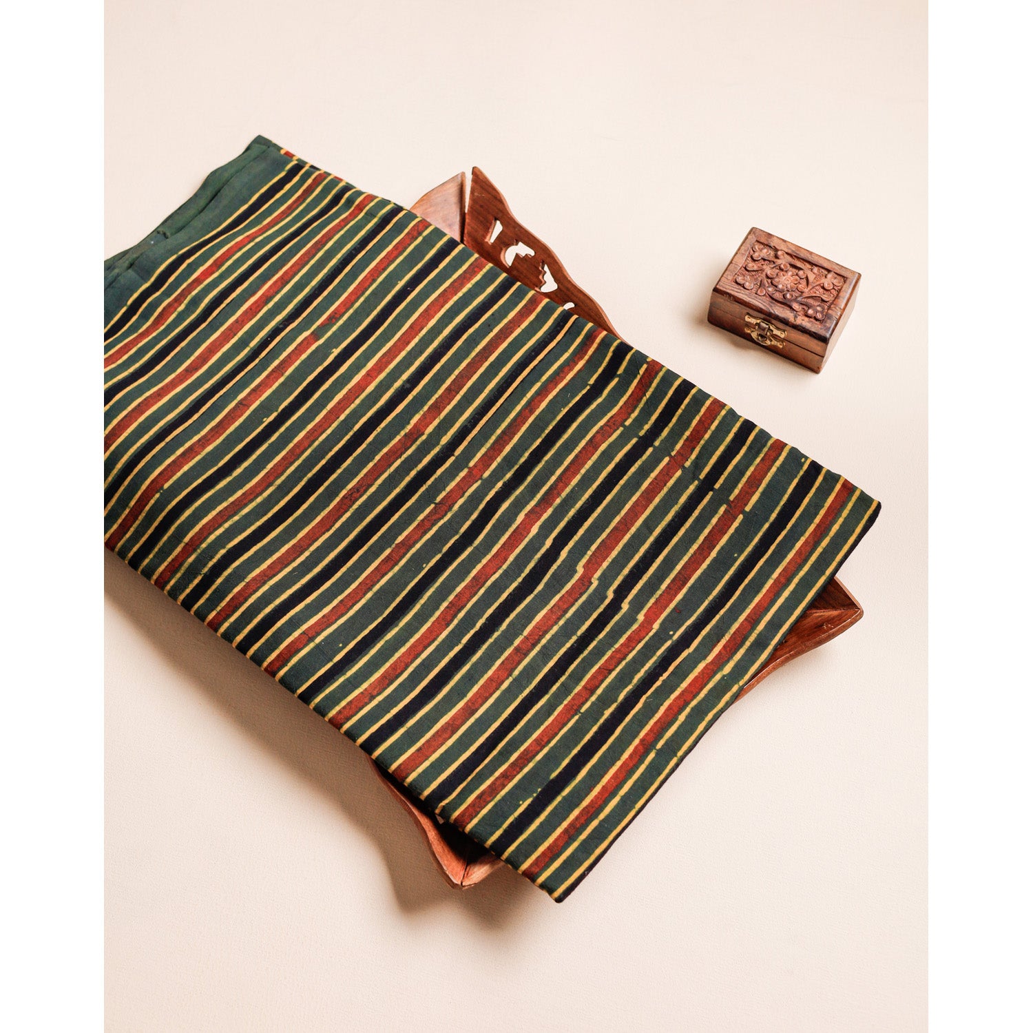 PURE COTTON BLOCK PRINTED AJRAKH FABRIC