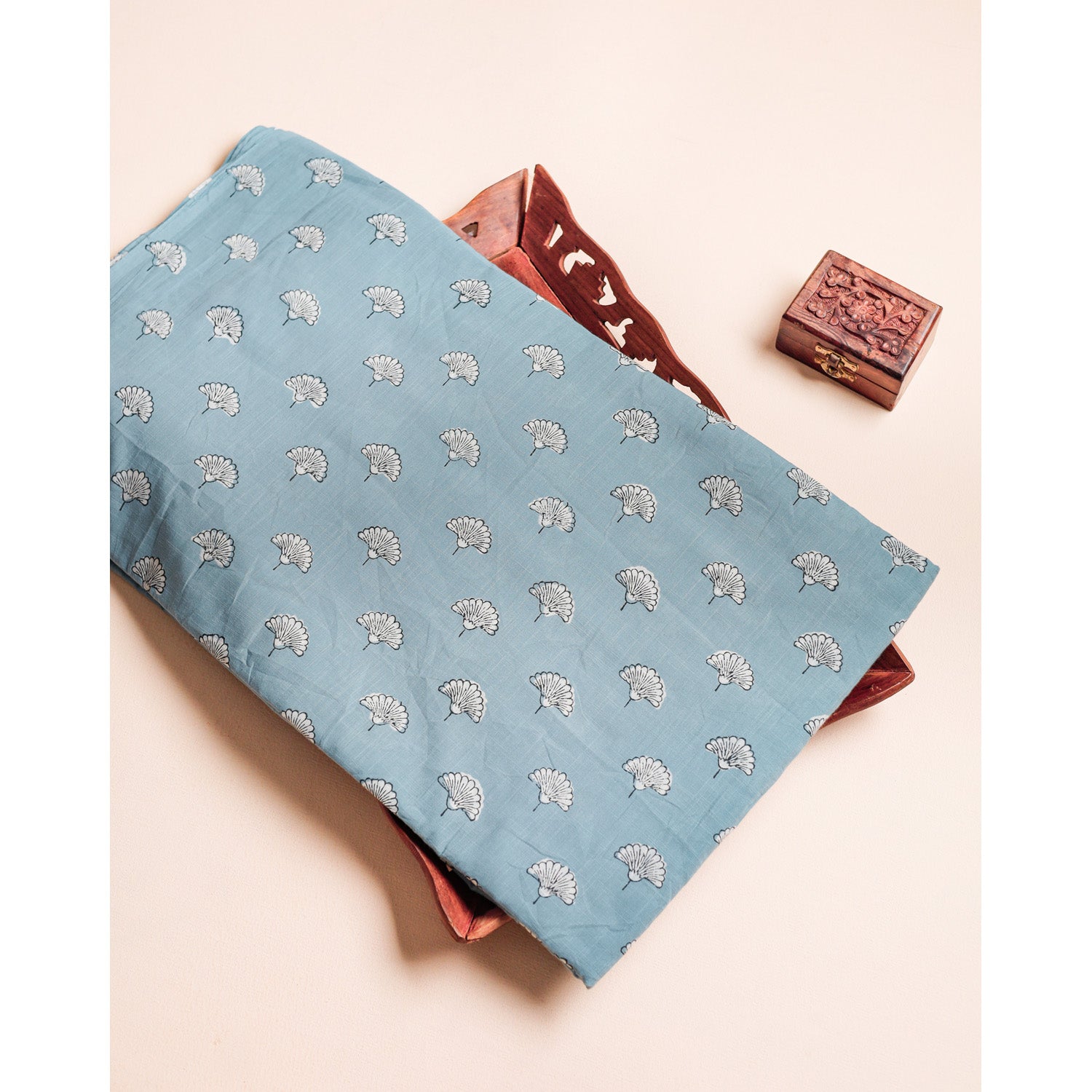 COTTON NATURAL DYE HANDBLOCK PRINTED FABRIC