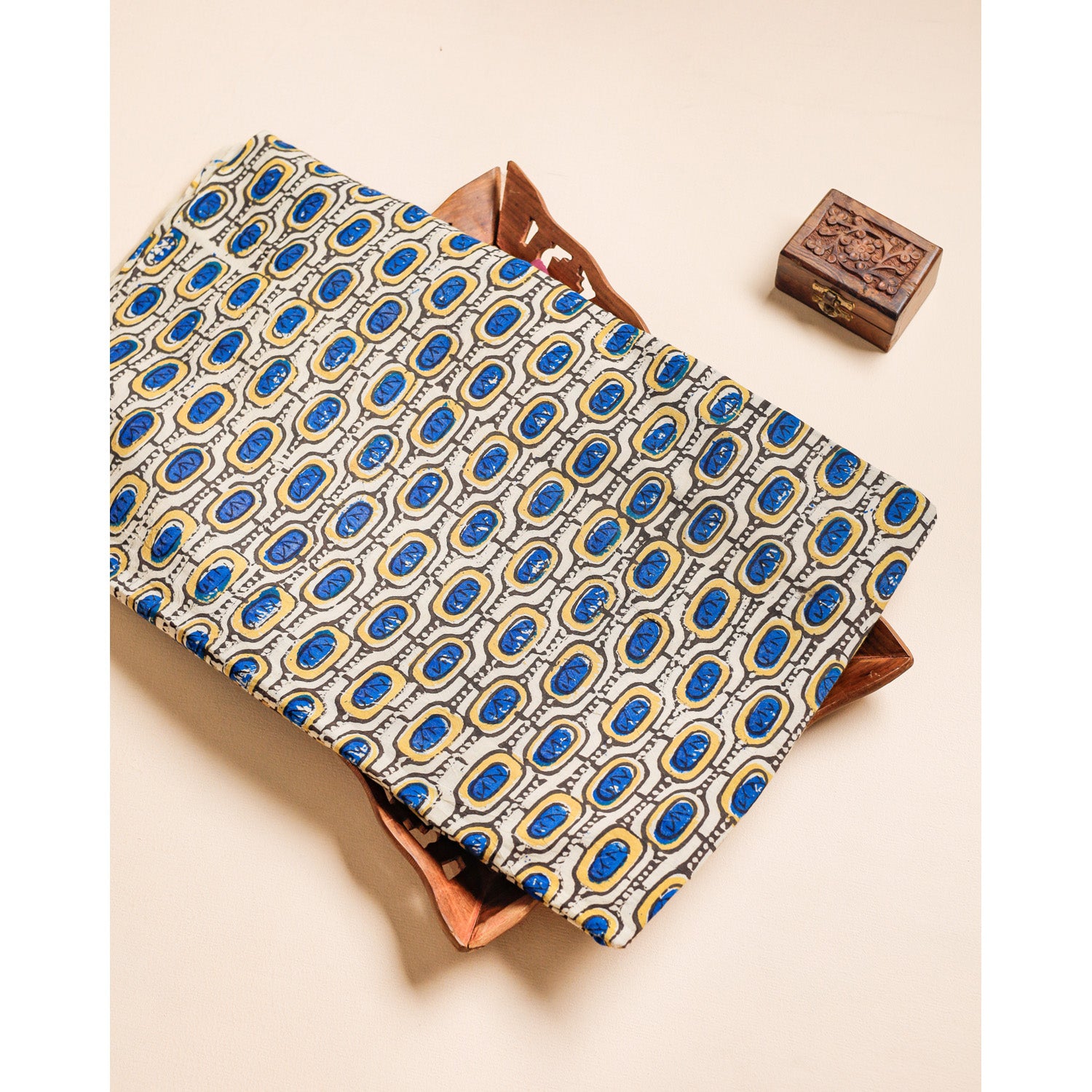 PURE COTTON BLOCK PRINTED AJRAKH FABRIC