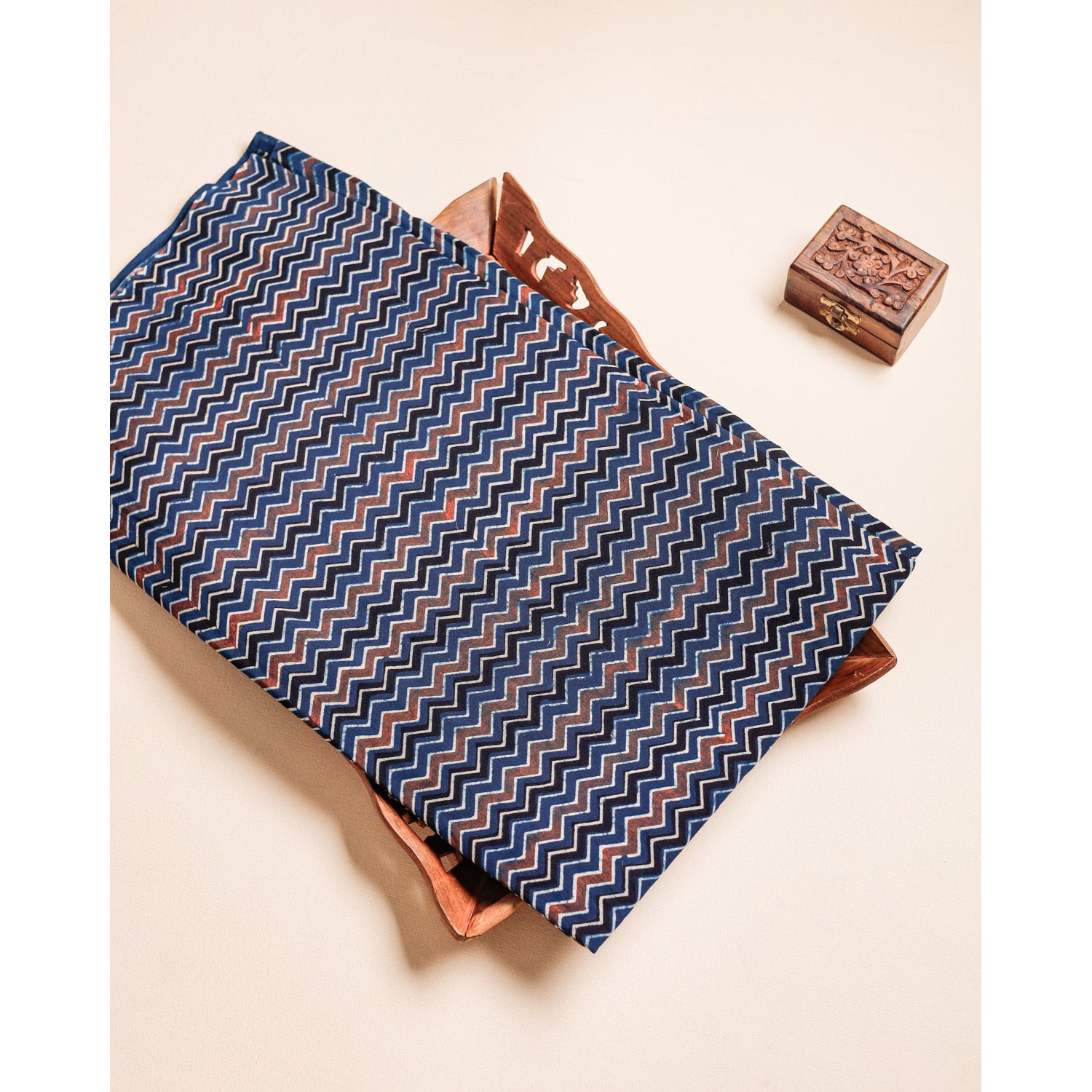 PURE COTTON BLOCK PRINTED AJRAKH FABRIC