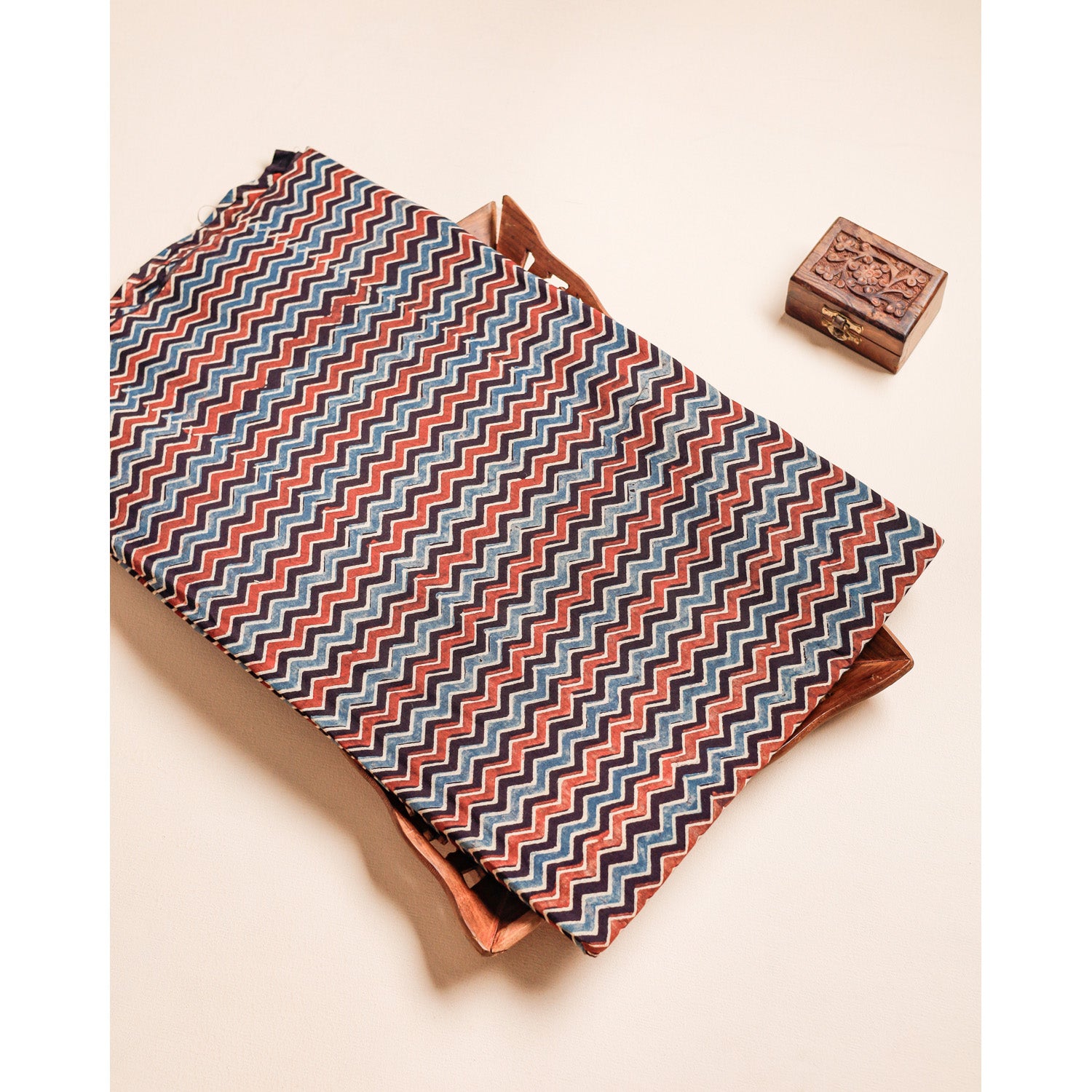 PURE COTTON BLOCK PRINTED AJRAKH FABRIC