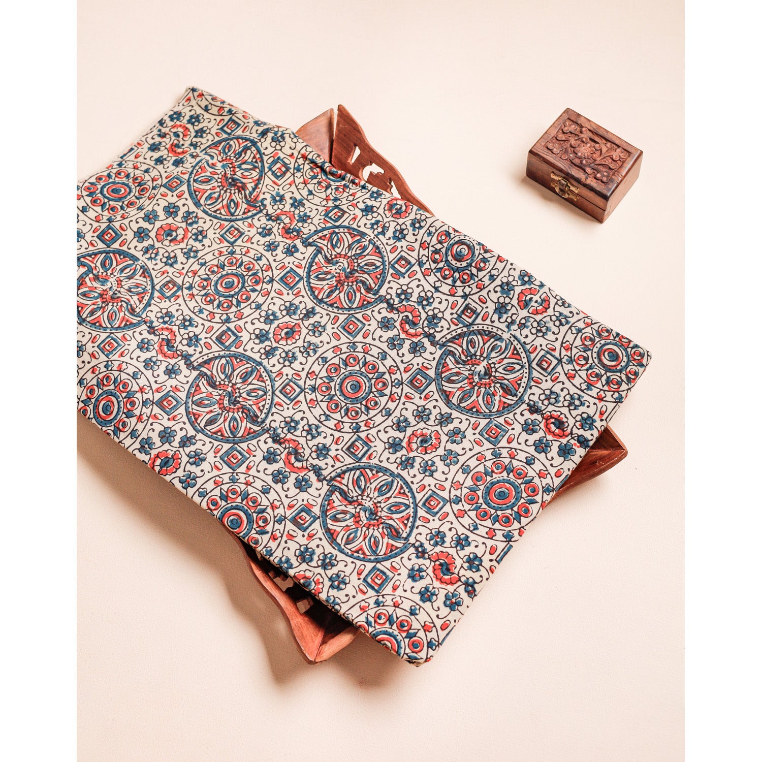 PURE COTTON BLOCK PRINTED AJRAKH FABRIC