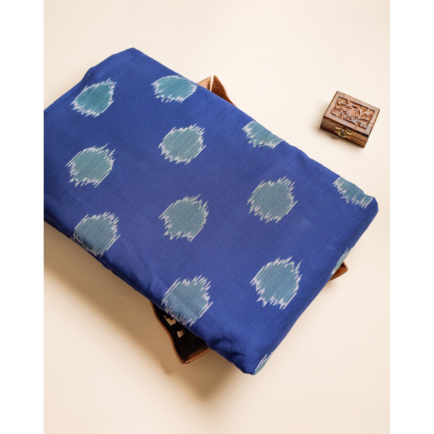 PURE COTTON WOVEN DOUBLE IKAT FABRIC