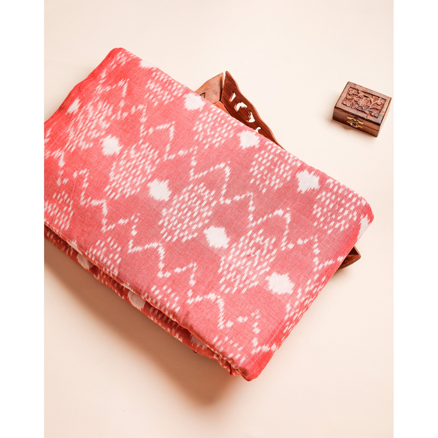 PURE COTTON WOVEN DOUBLE IKAT FABRIC