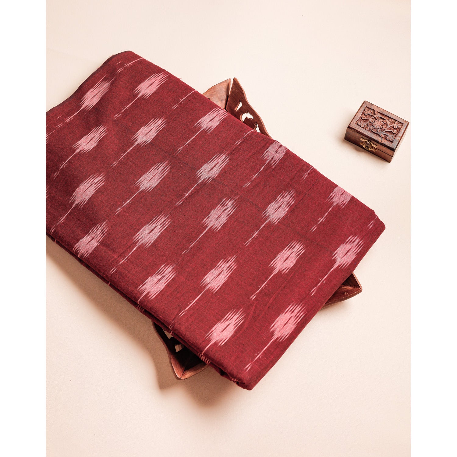 PURE COTTON WOVEN DOUBLE IKAT FABRIC