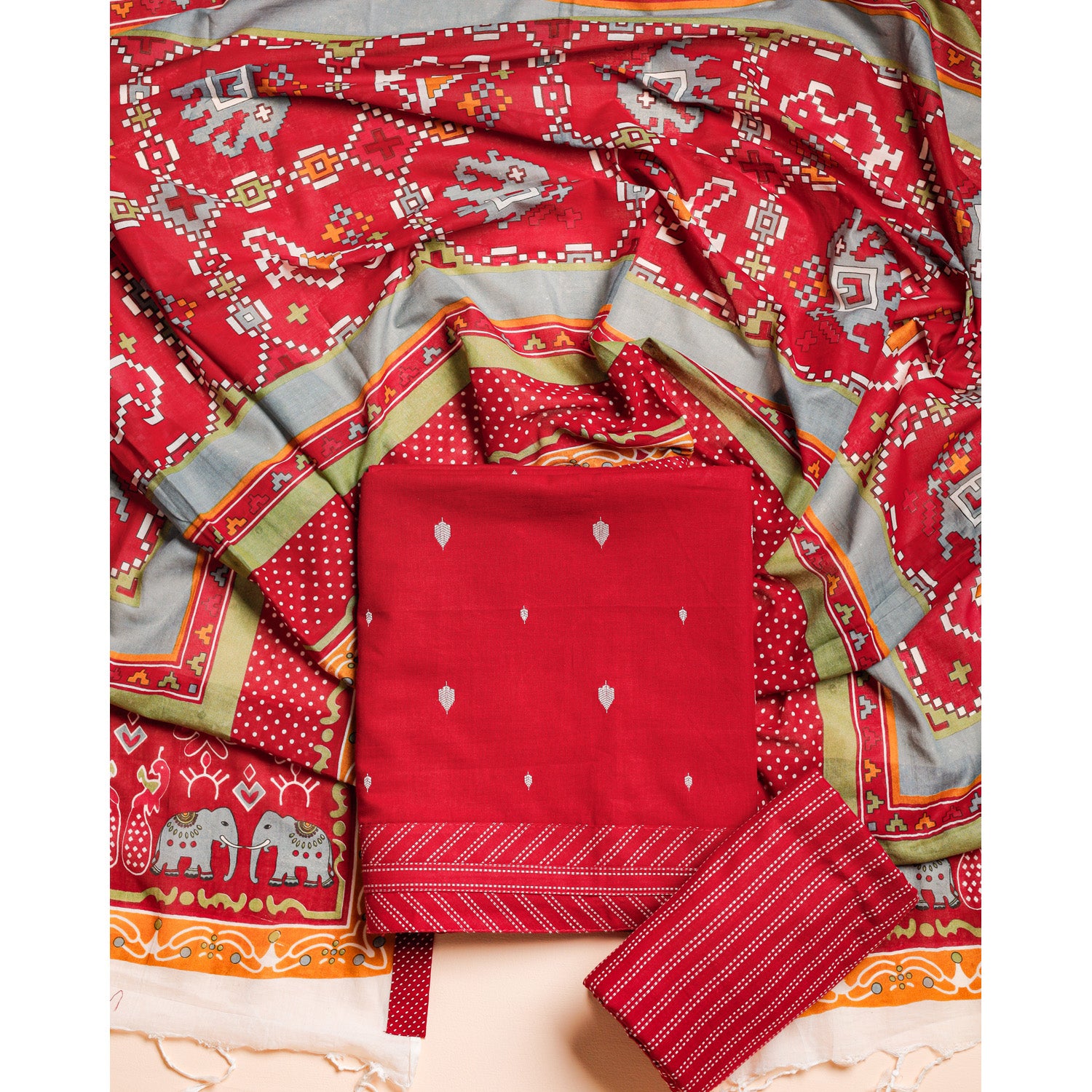 PURE COTTON HANDLOOM SUIT SET