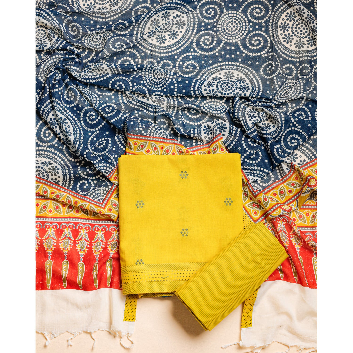 PURE COTTON HANDLOOM SUIT SET