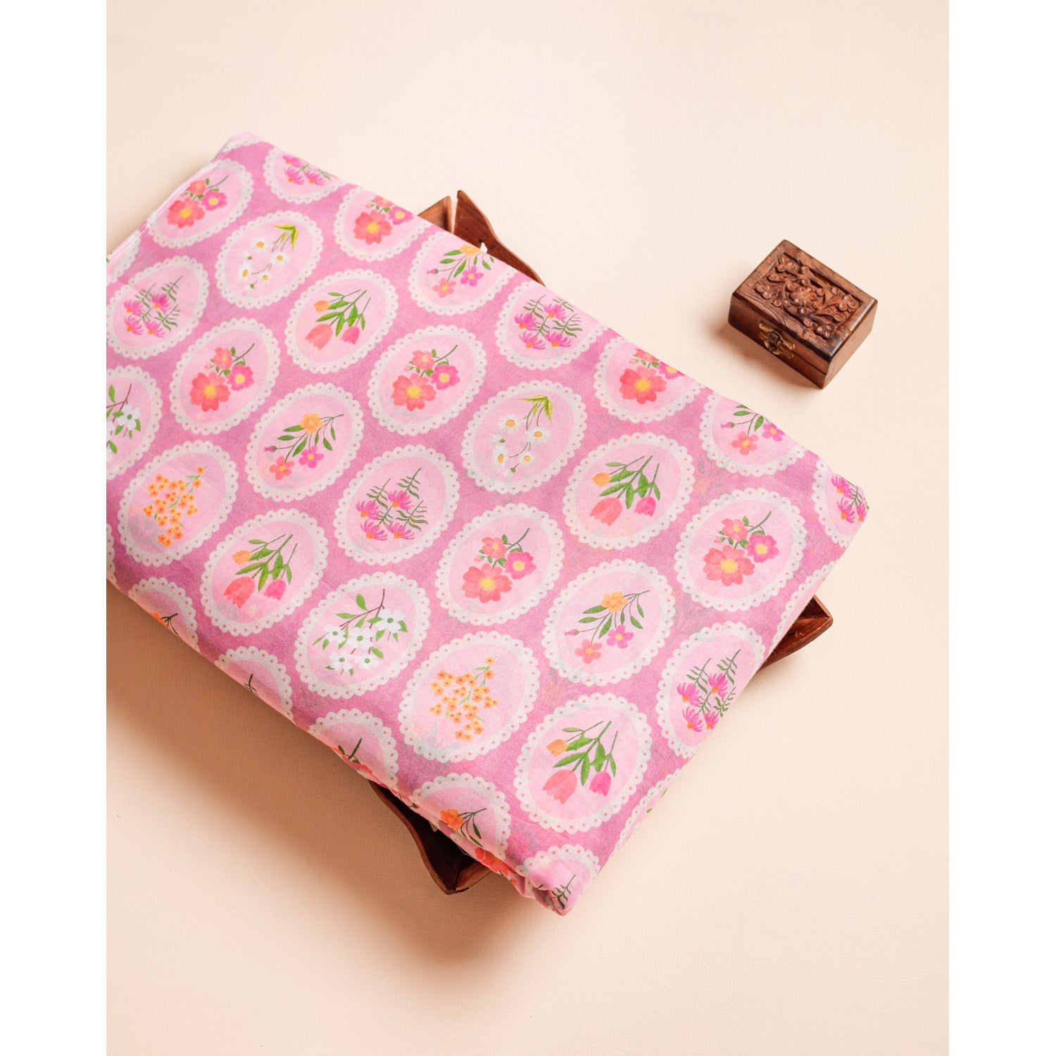 PURE COTTON MUL PRINTED FABRIC