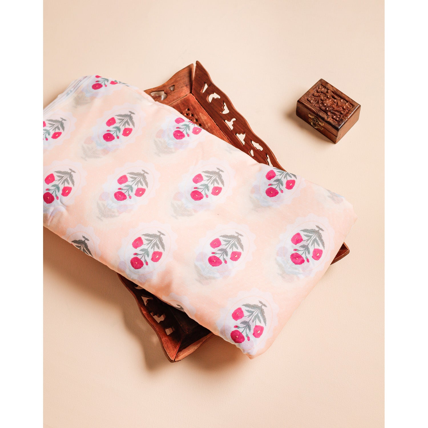 SEMI MUL CHANDERI PRINTED FABRIC
