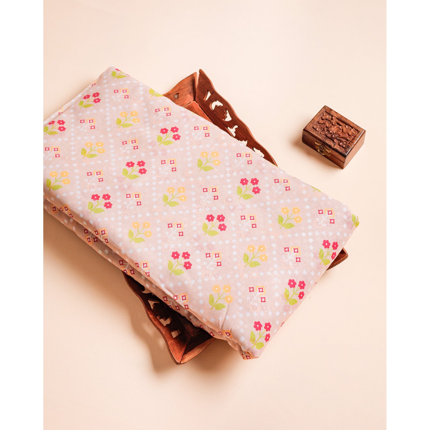 SEMI MUL CHANDERI PRINTED FABRIC