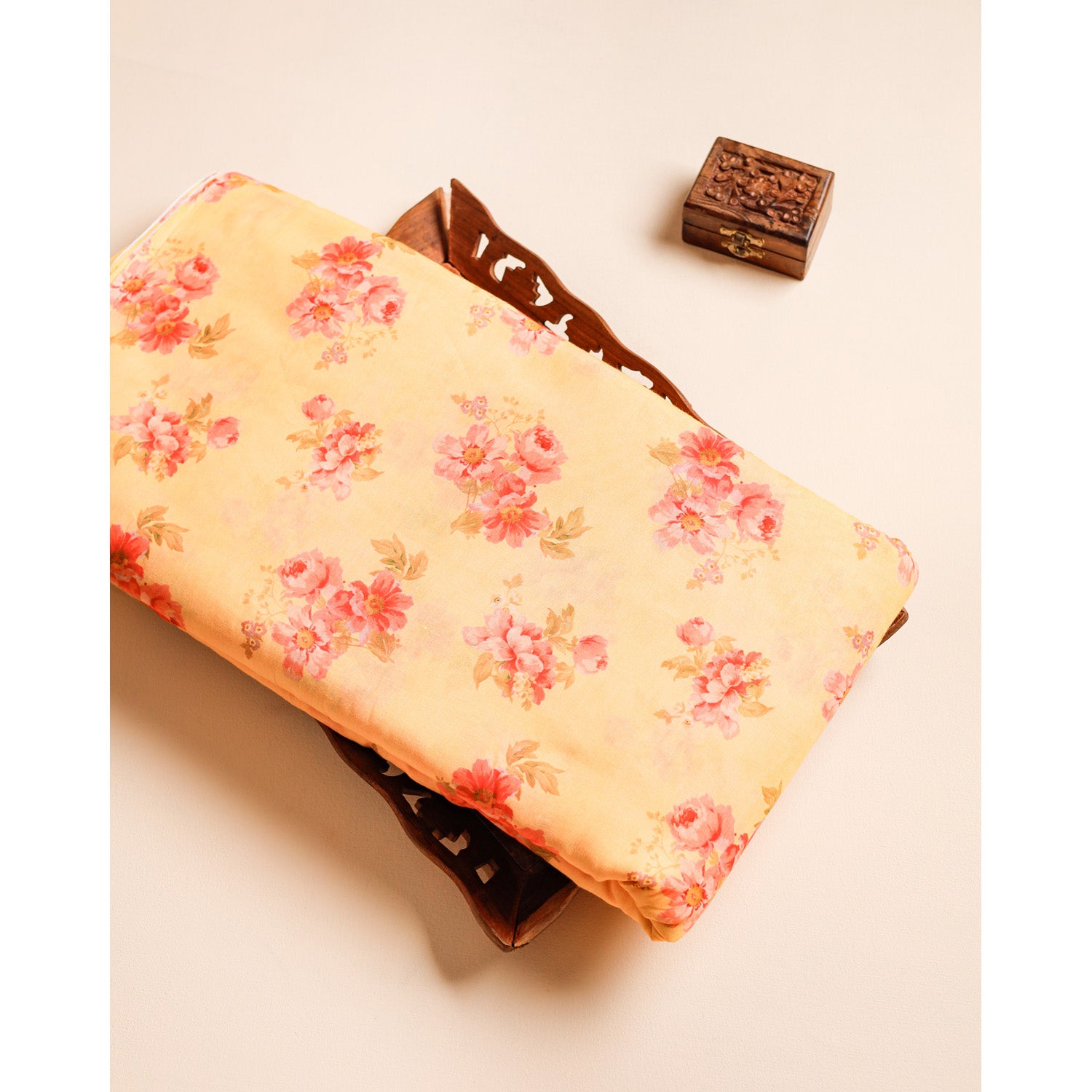 SEMI MUL CHANDERI PRINTED FABRIC