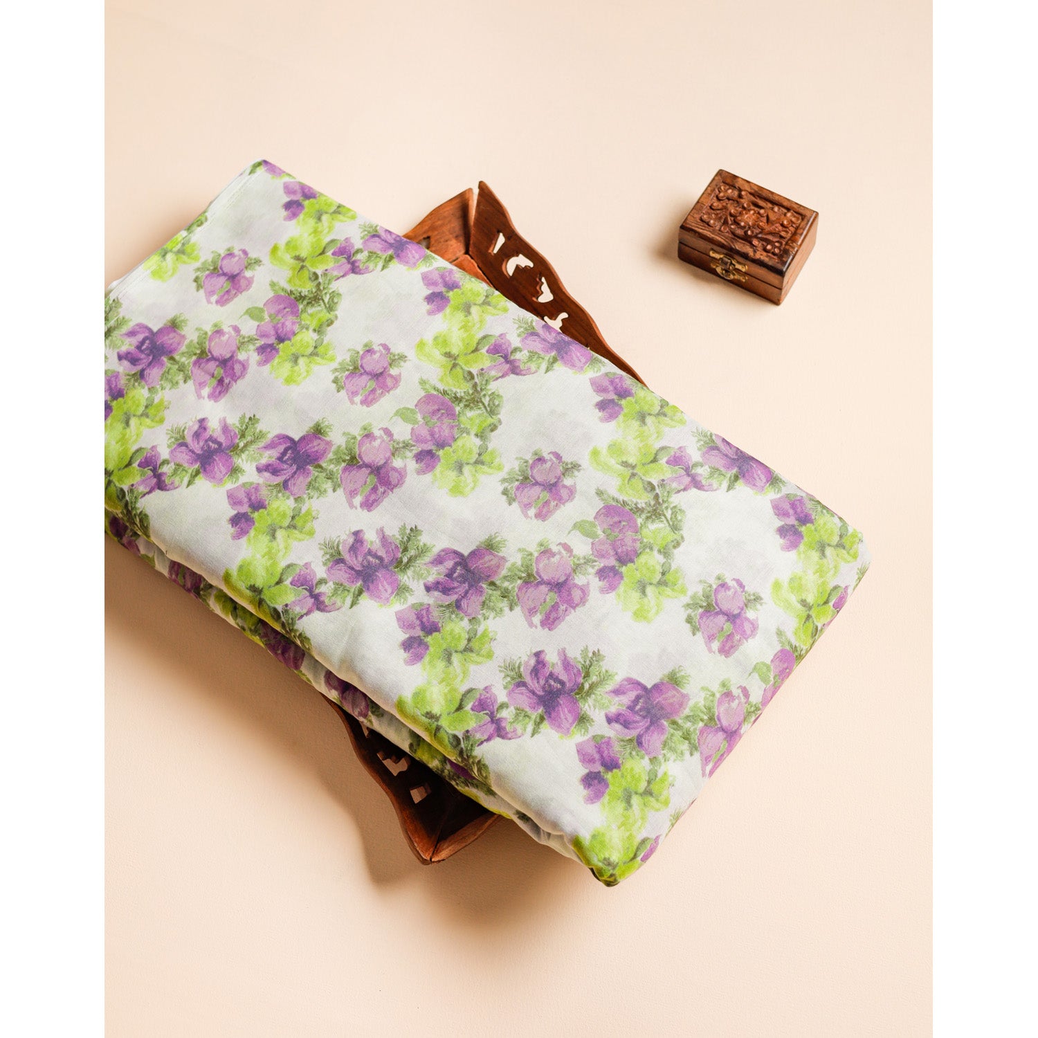 SEMI MUL CHANDERI PRINTED FABRIC