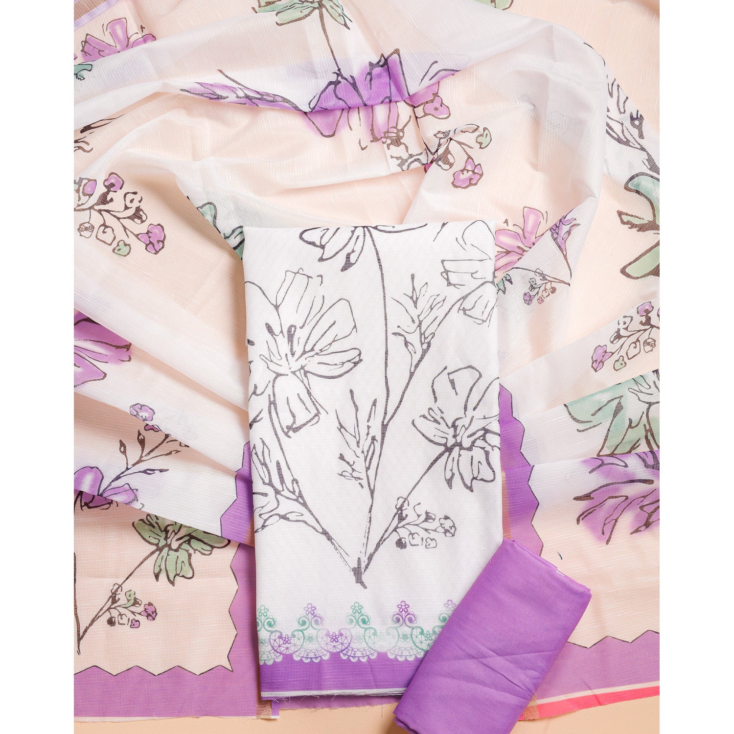 COTTON PRINTED SUIT SET