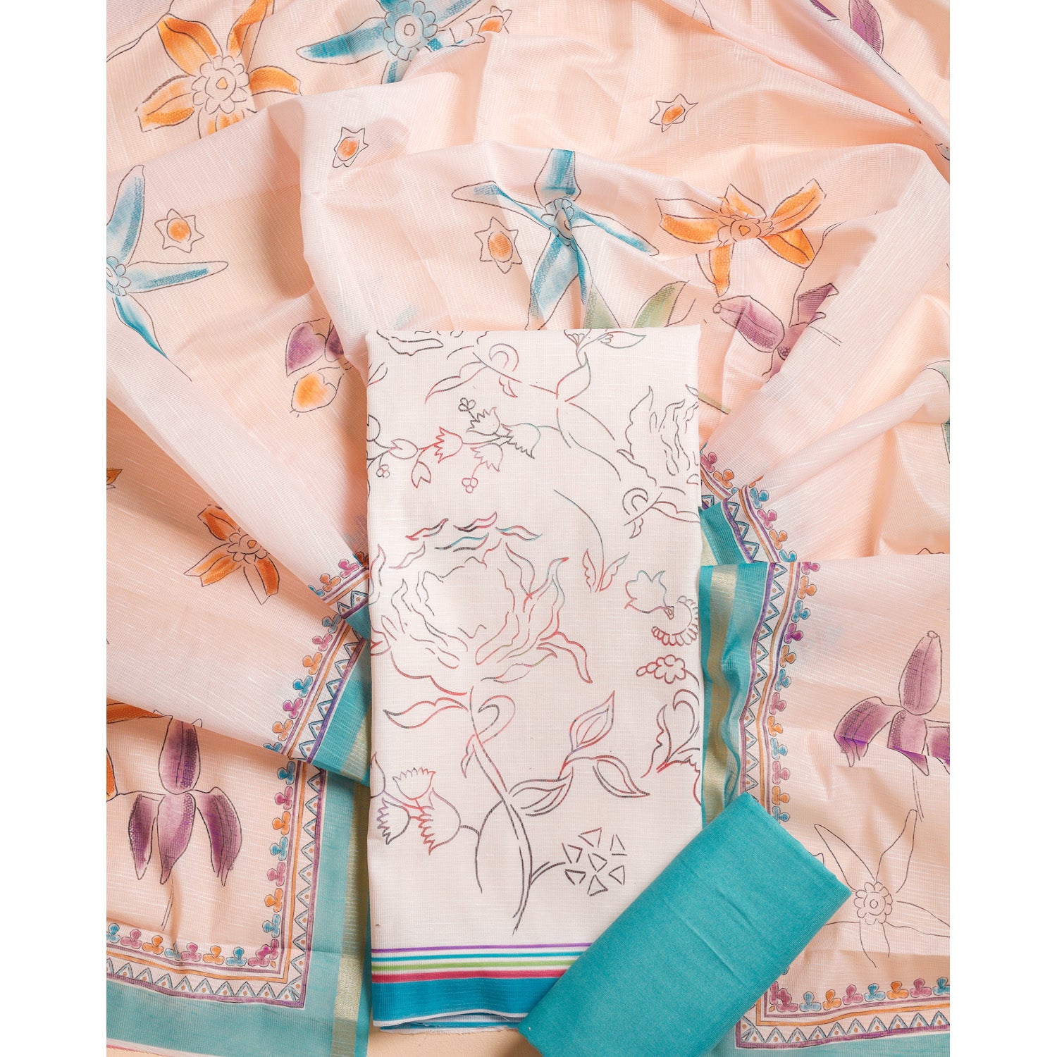 COTTON PRINTED SUIT SET