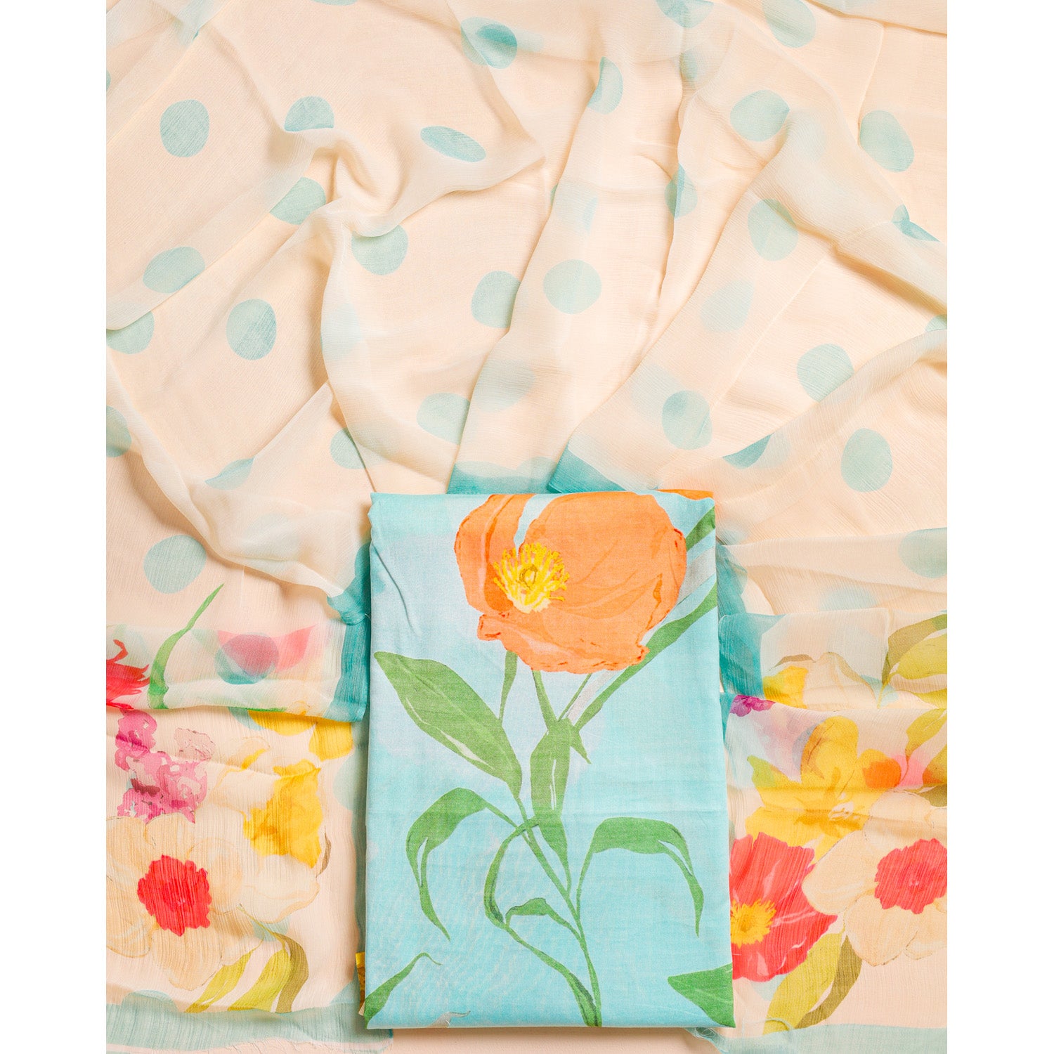PURE COTTON PRINTED 2 PIECE SET